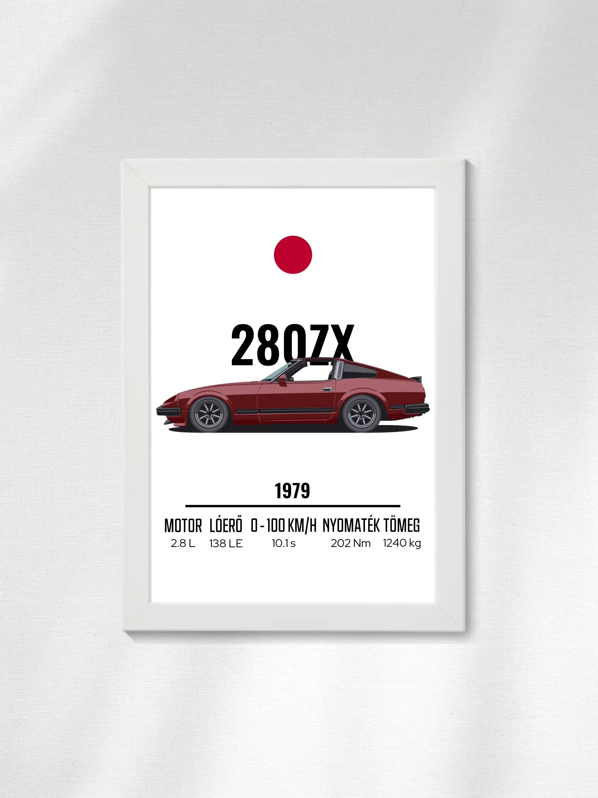 Autó illusztráció - 280ZX 35. - Falikép