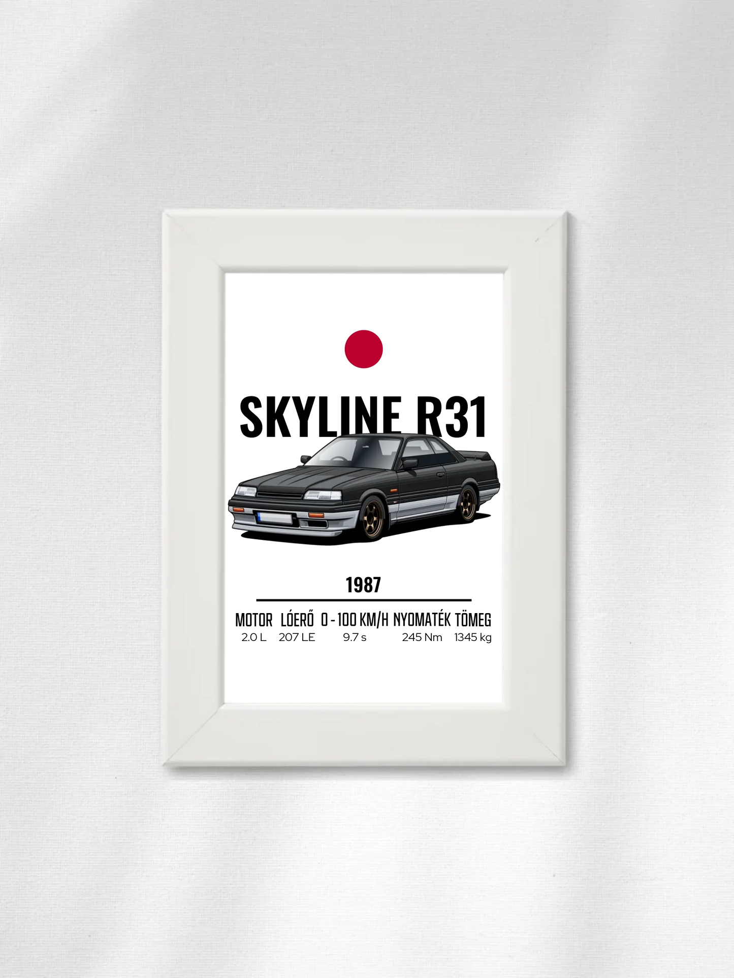 Autó illusztráció - Skyline R31 47. - Falikép