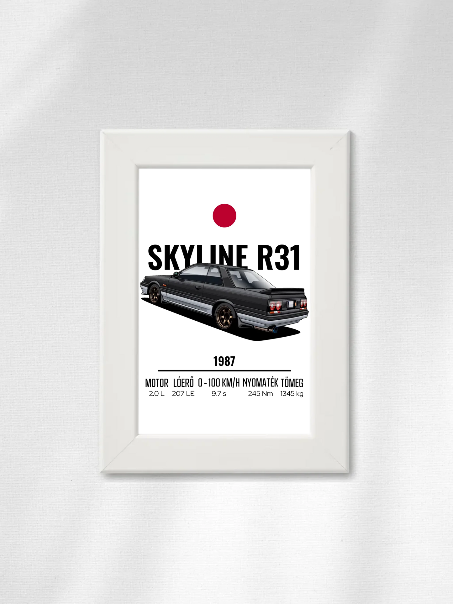 Autó illusztráció - Skyline R31 48. - Falikép