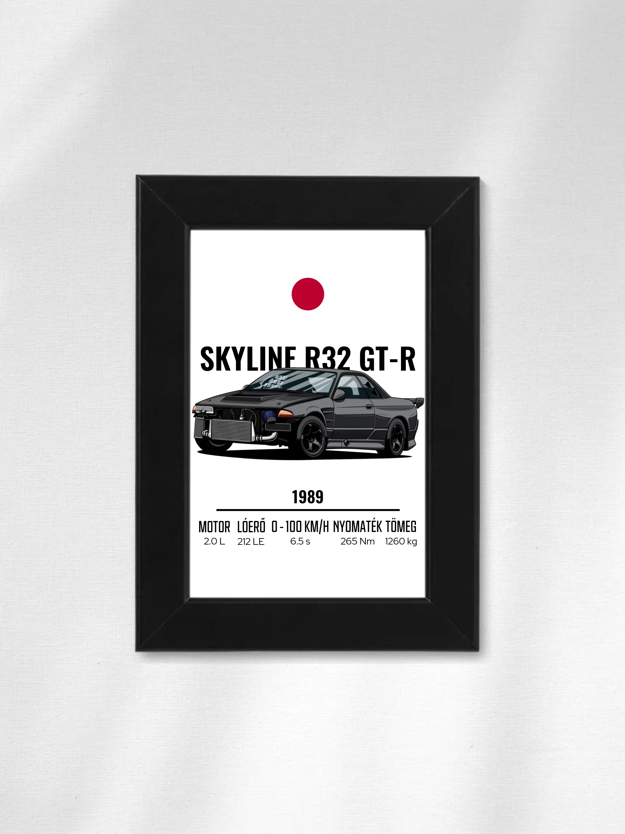 Autó illusztráció - Skyline R32 GT-R 49. - Falikép