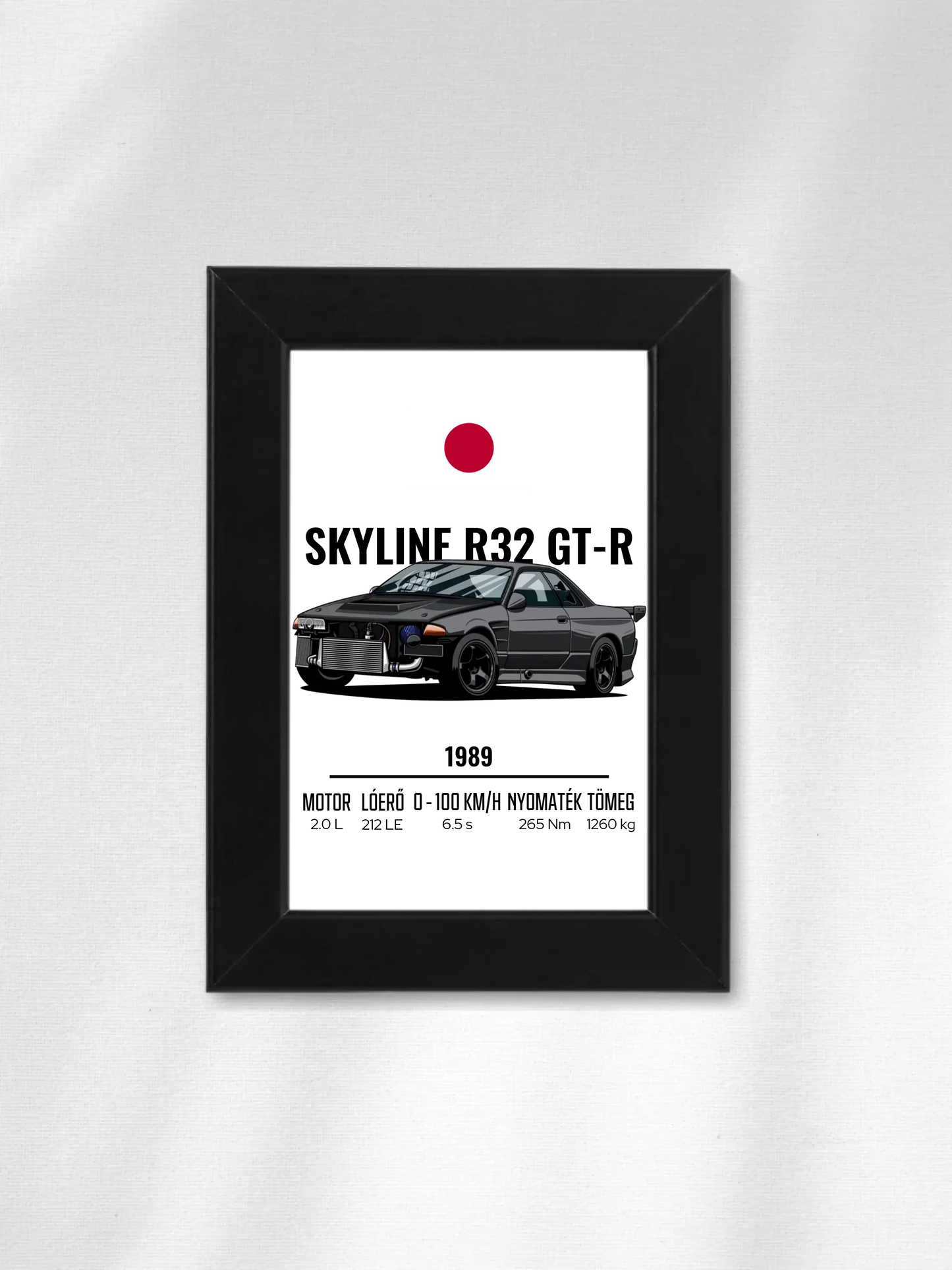 Autó illusztráció - Skyline R32 GT-R 49. - Falikép