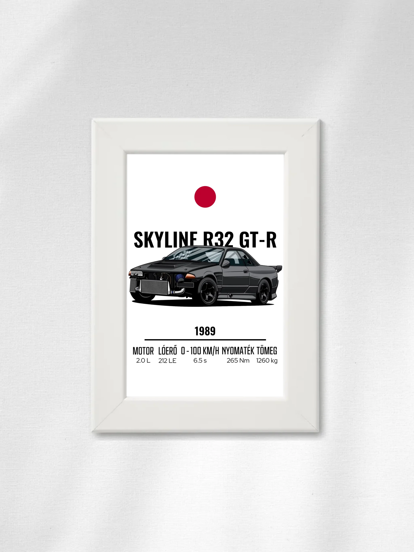 Autó illusztráció - Skyline R32 GT-R 49. - Falikép