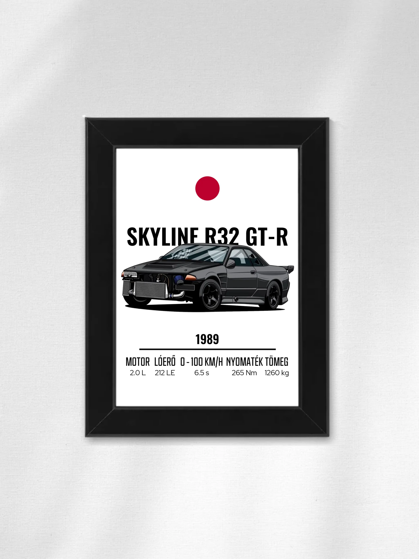 Autó illusztráció - Skyline R32 GT-R 49. - Falikép