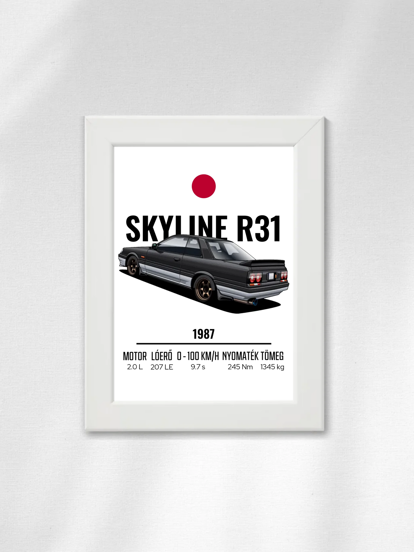 Autó illusztráció - Skyline R31 48. - Falikép