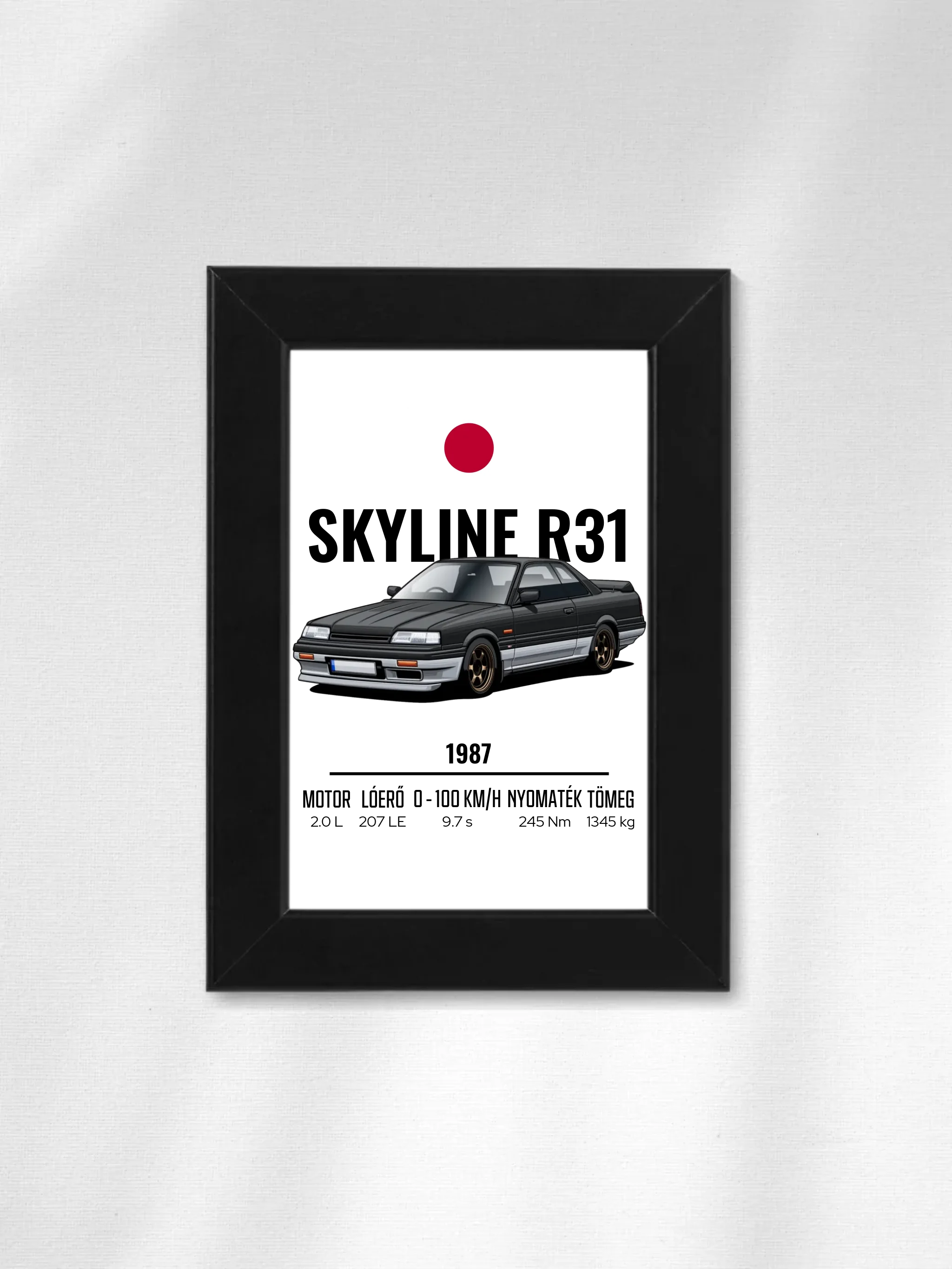 Autó illusztráció - Skyline R31 47. - Falikép