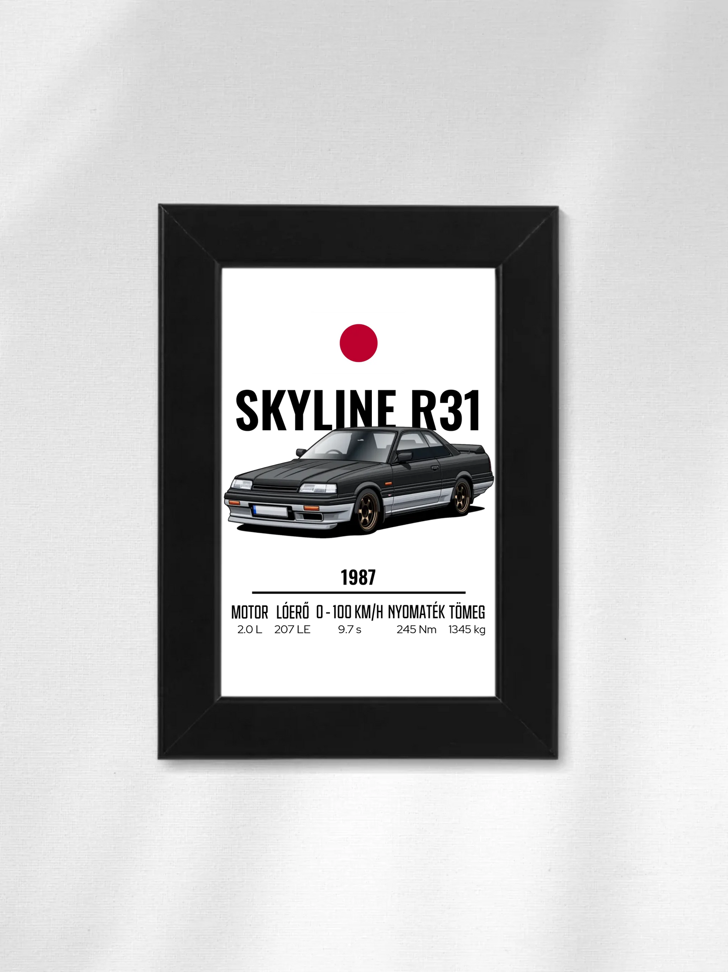 Autó illusztráció - Skyline R31 47. - Falikép