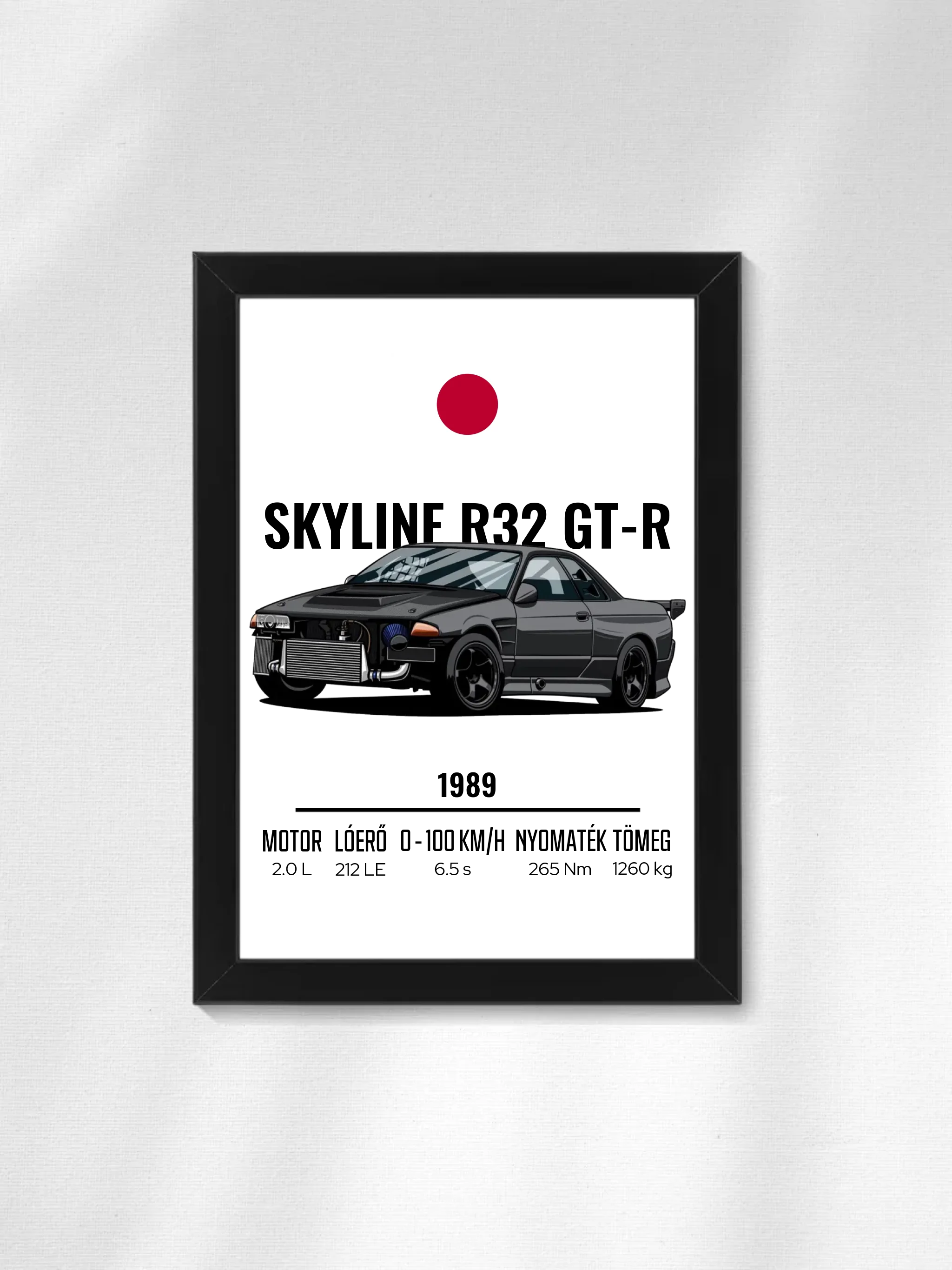 Autó illusztráció - Skyline R32 GT-R 49. - Falikép