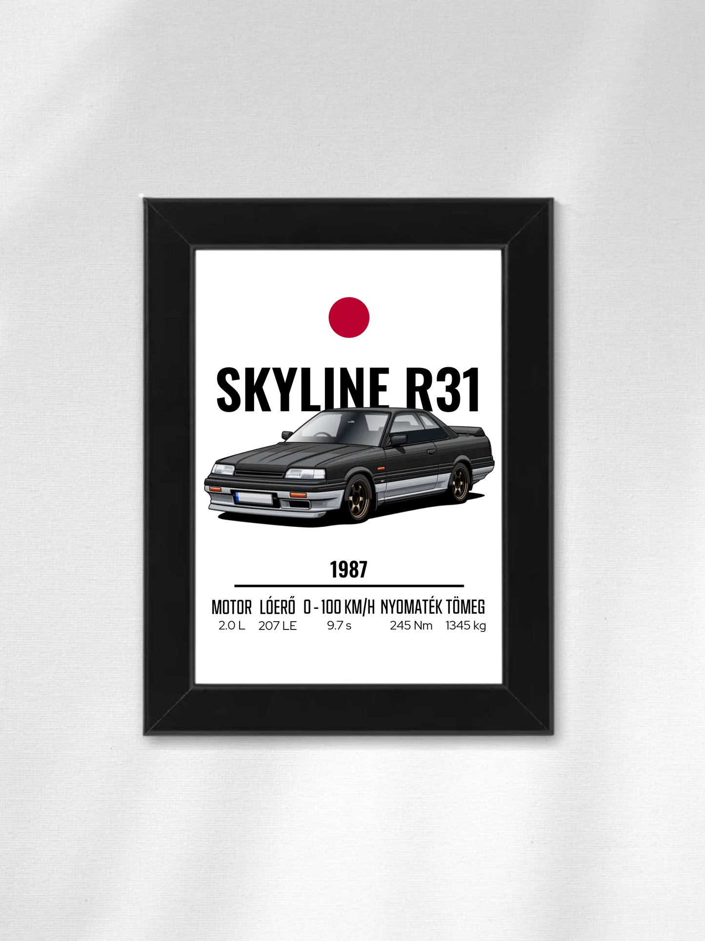 Autó illusztráció - Skyline R31 47. - Falikép