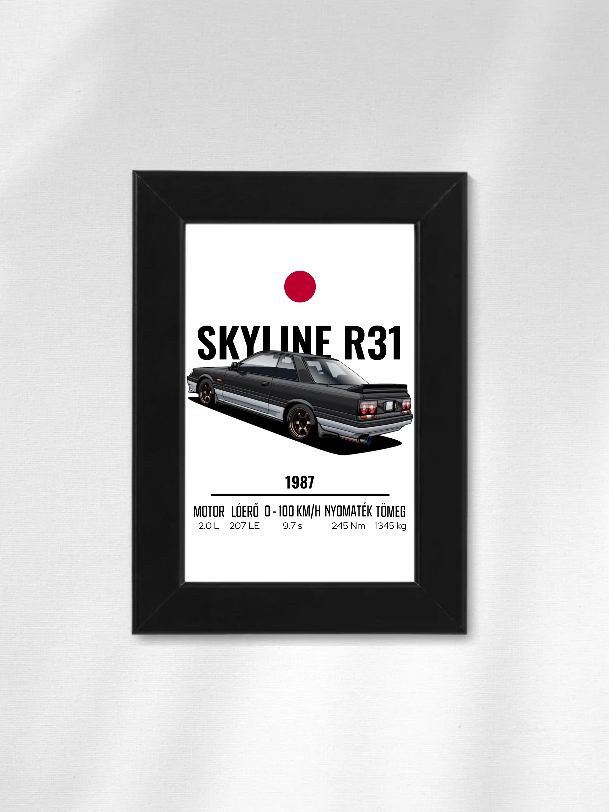 Autó illusztráció - Skyline R31 48. - Falikép