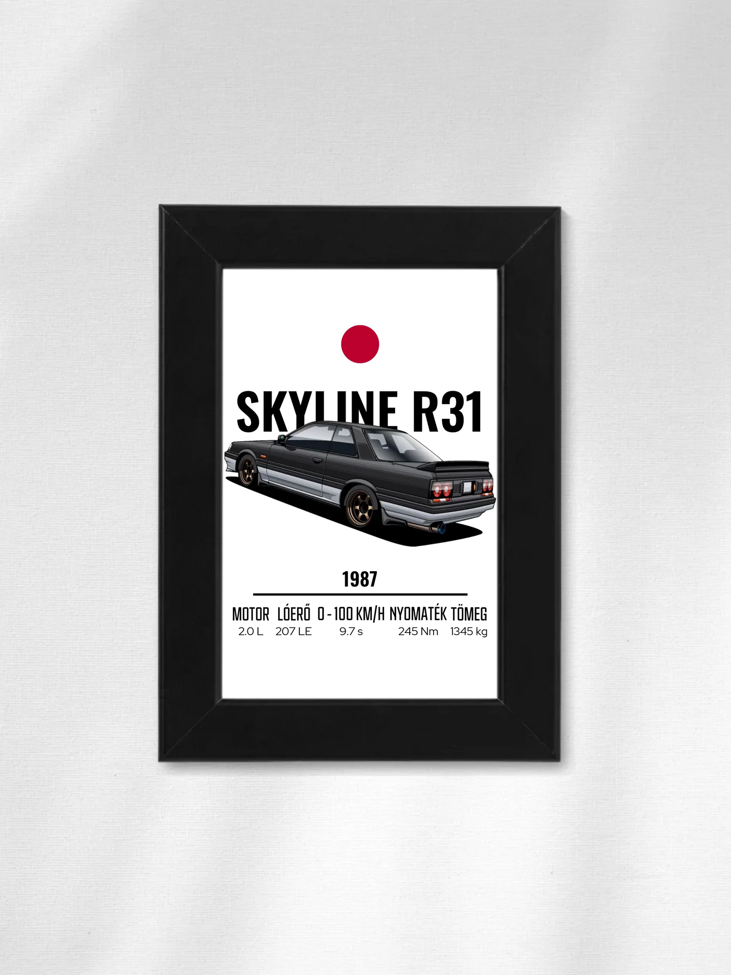 Autó illusztráció - Skyline R31 48. - Falikép