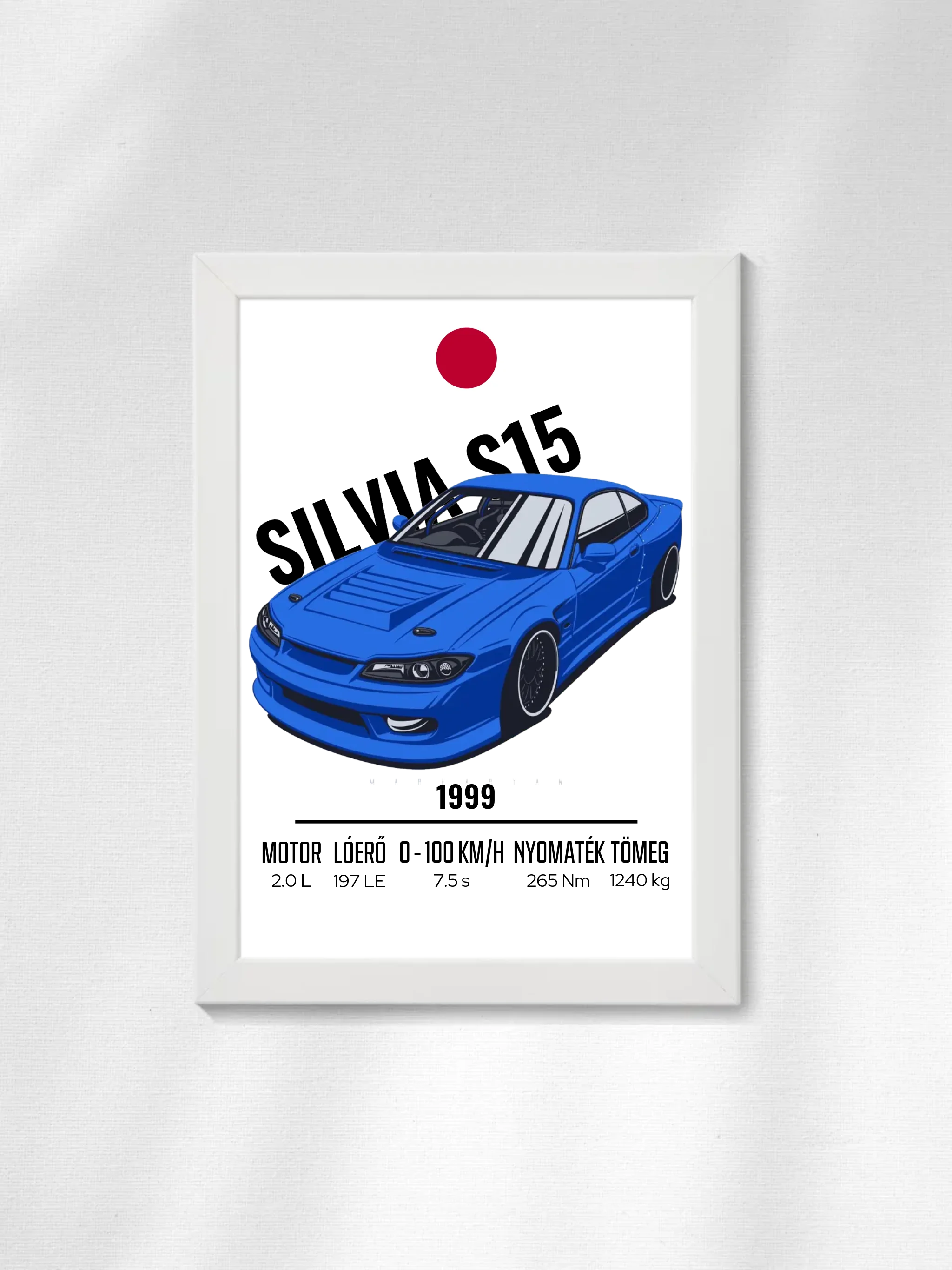 Autó illusztráció - S15 50. - Falikép