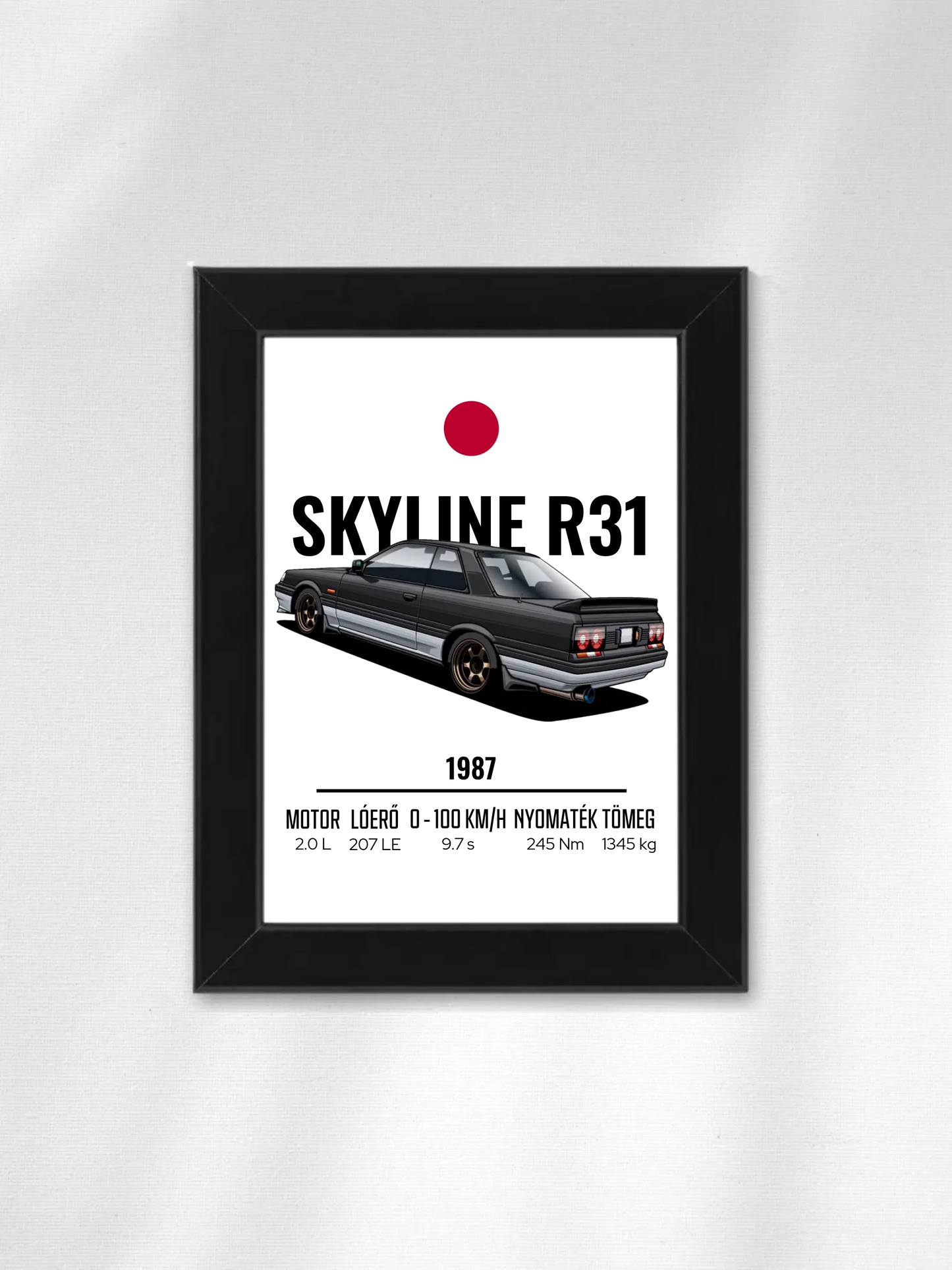 Autó illusztráció - Skyline R31 48. - Falikép