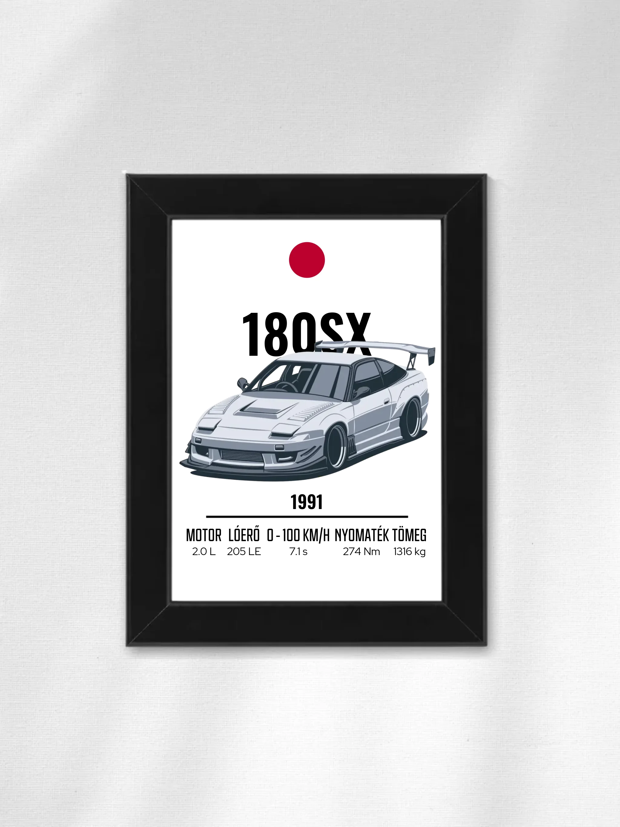 Autó illusztráció - 180SX 57. - Falikép
