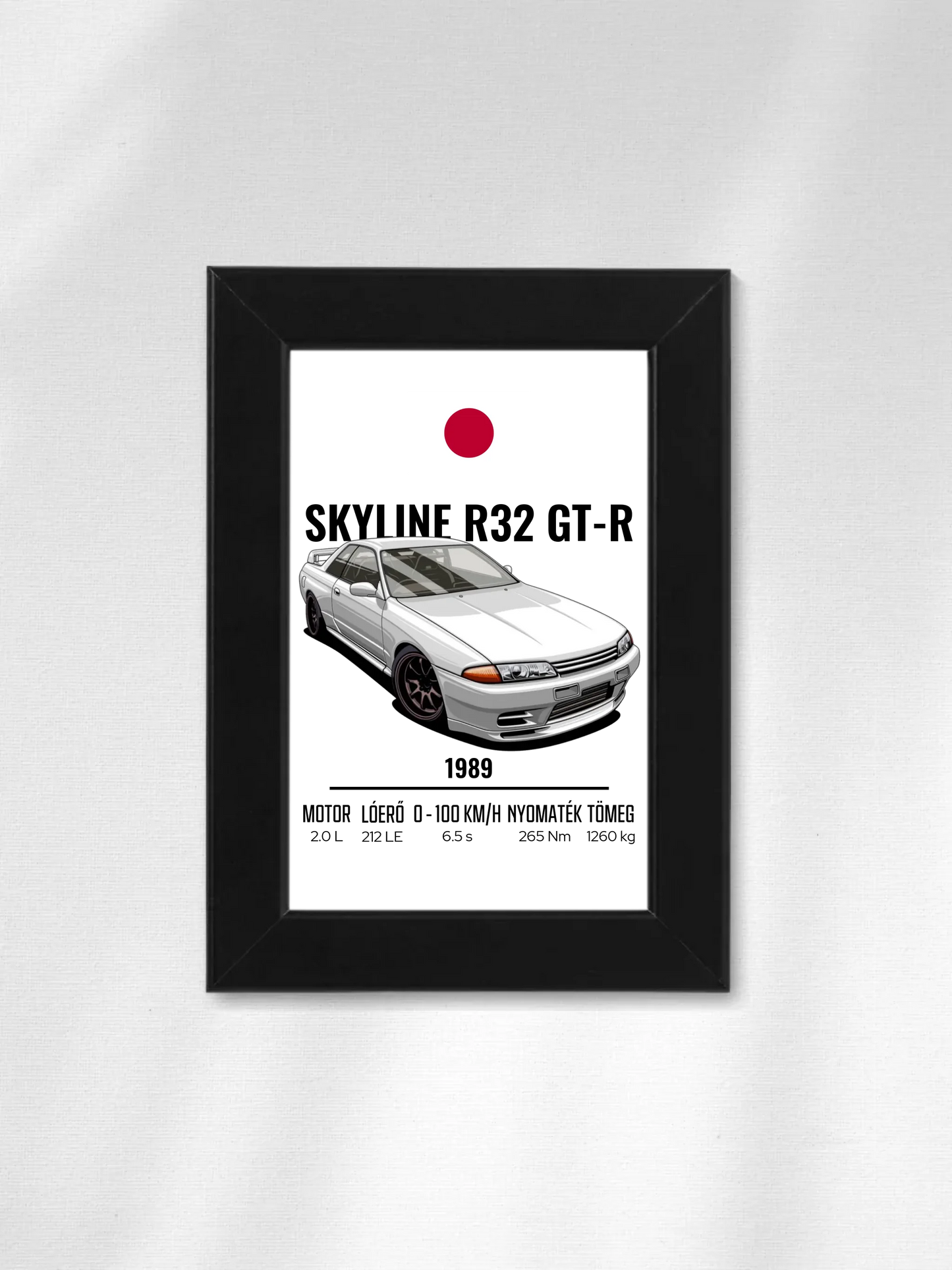 Autó illusztráció - Skyline R32 GT-R 55. - Falikép