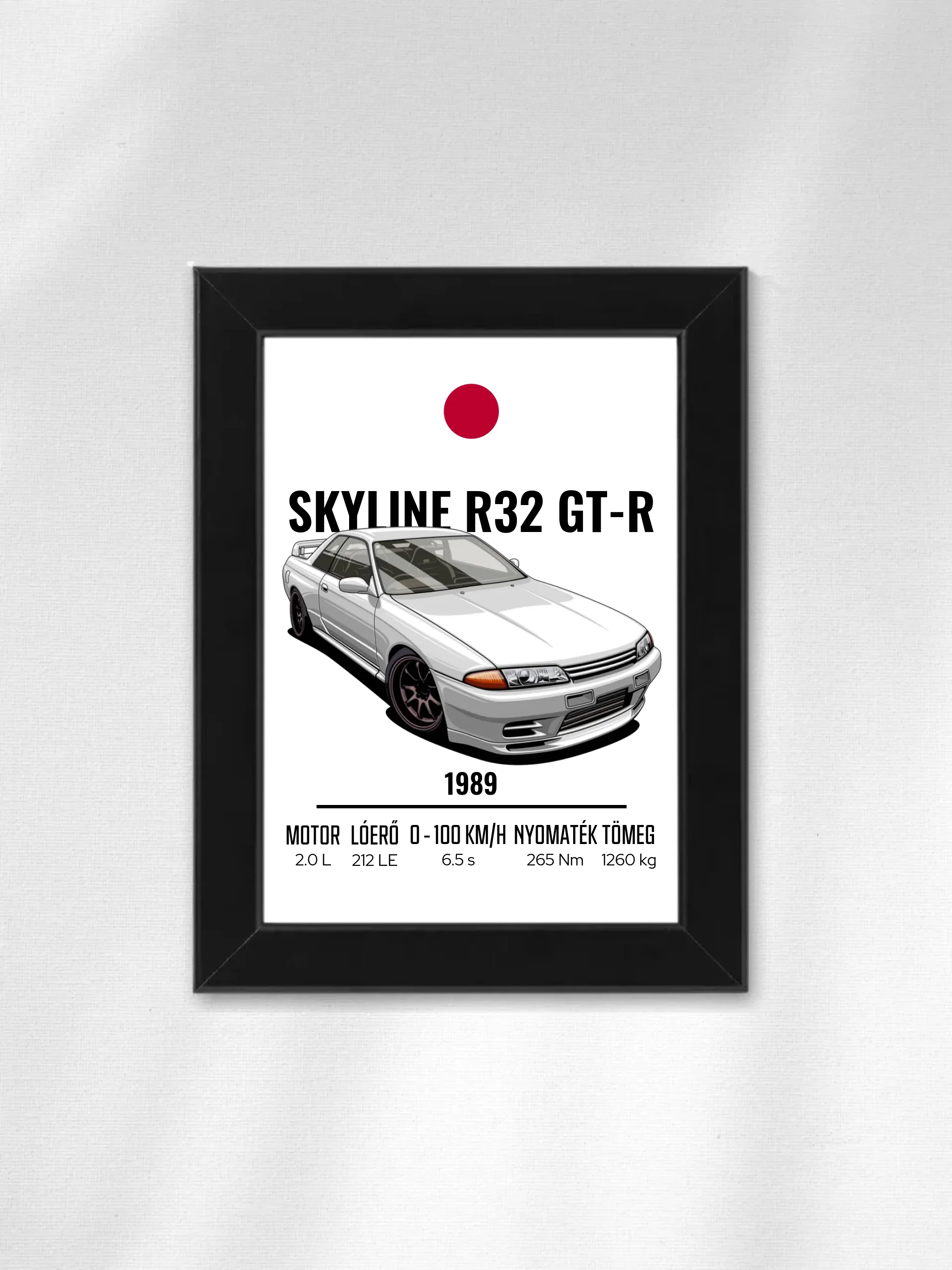 Autó illusztráció - Skyline R32 GT-R 55. - Falikép