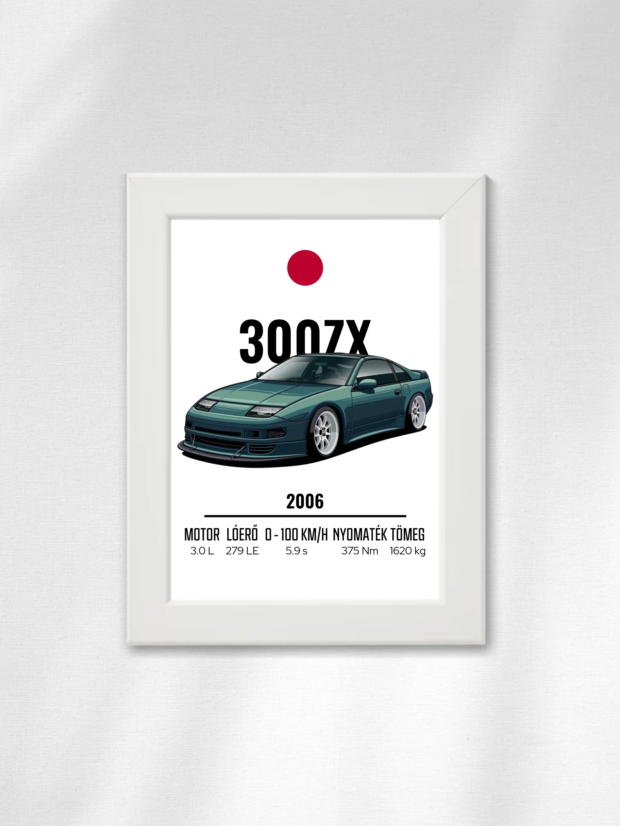 Autó illusztráció - 300ZX 59. - Falikép