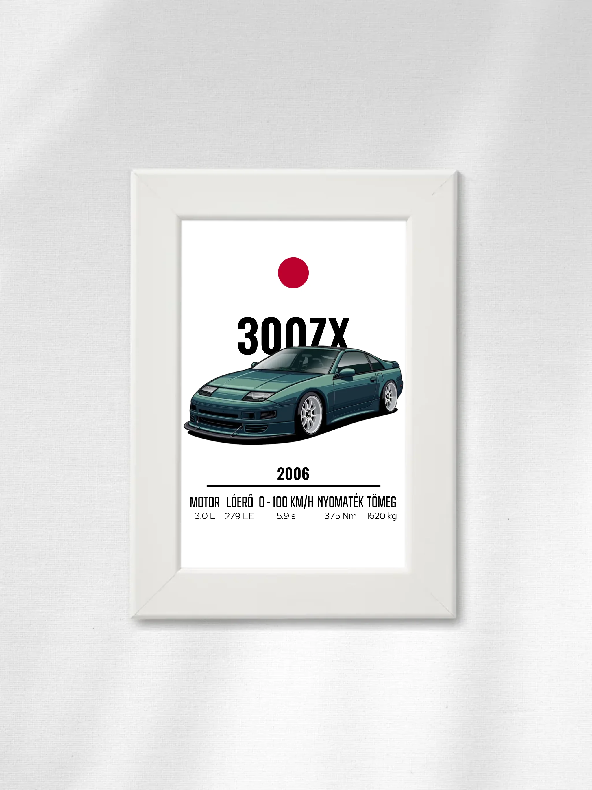 Autó illusztráció - 300ZX 59. - Falikép