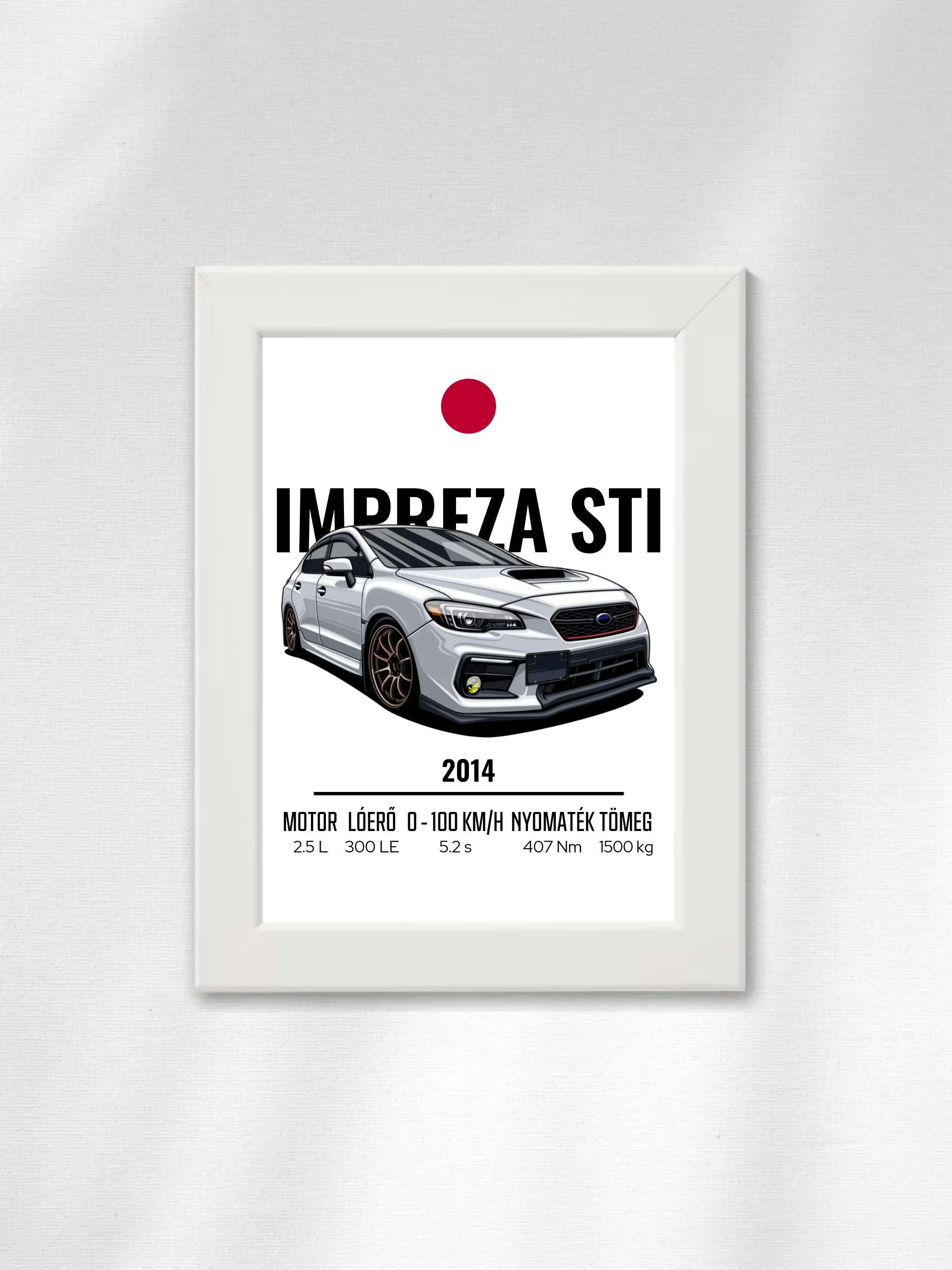 Autó illusztráció - Impreza WRX 7. - Falikép