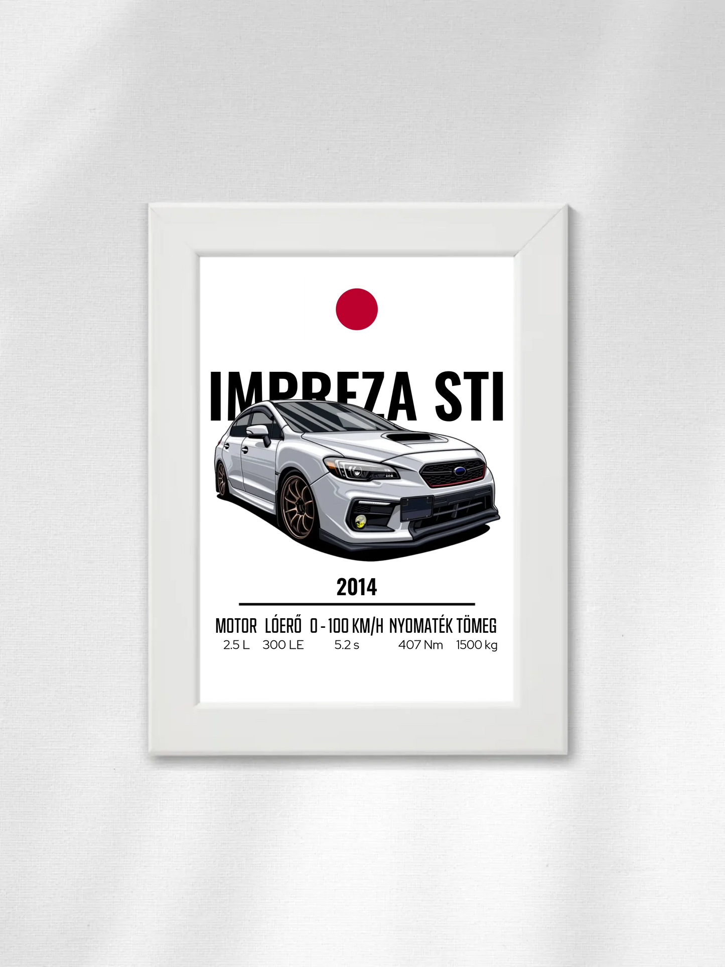 Autó illusztráció - Impreza WRX 7. - Falikép