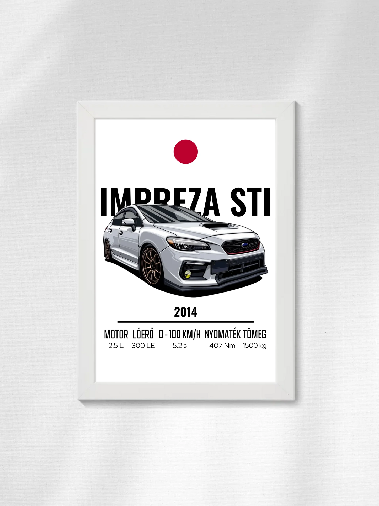 Autó illusztráció - Impreza WRX 7. - Falikép