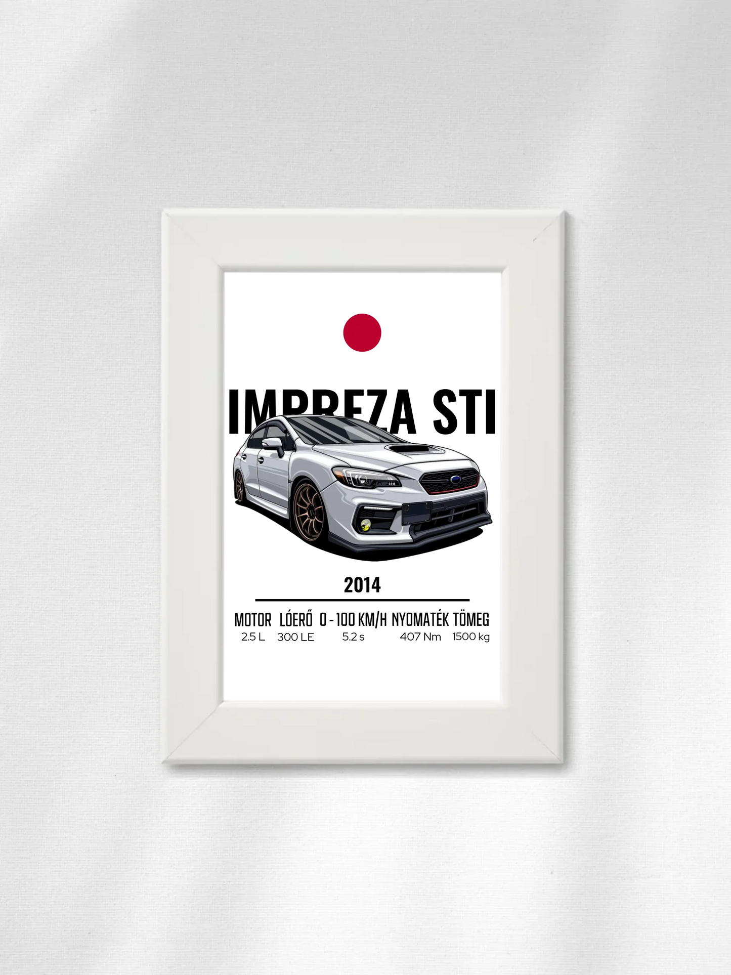 Autó illusztráció - Impreza WRX 7. - Falikép