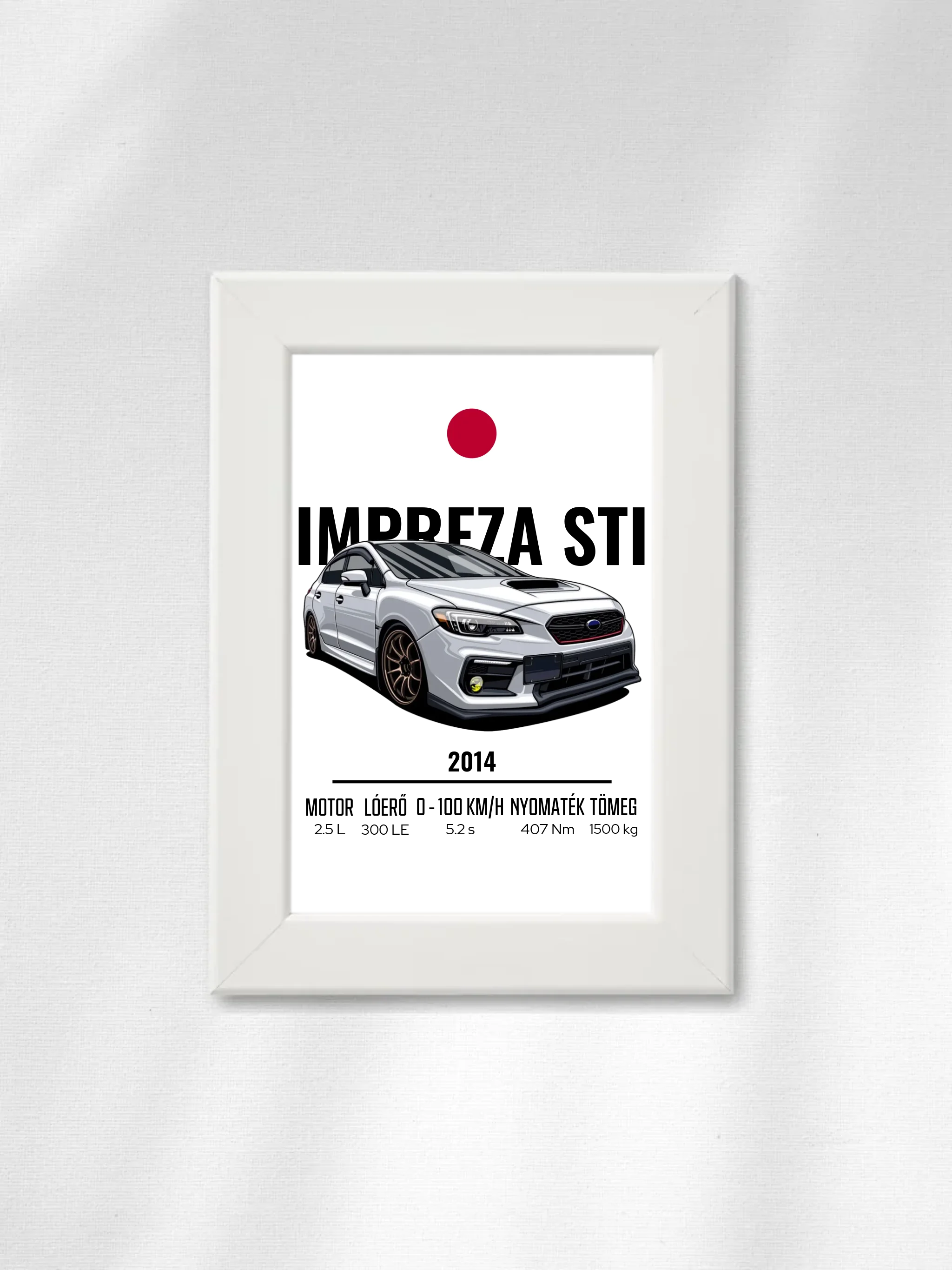Autó illusztráció - Impreza WRX 7. - Falikép