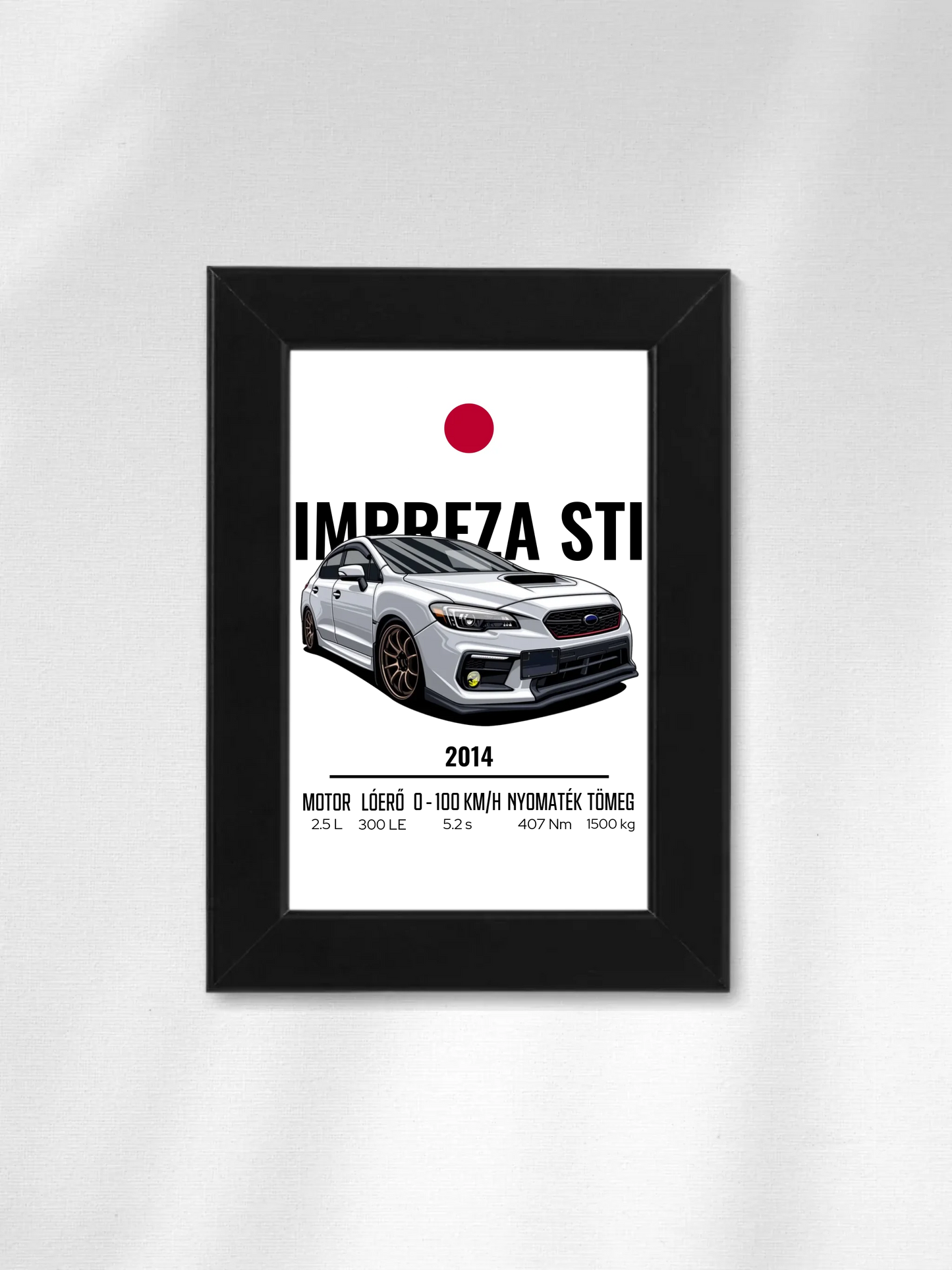 Autó illusztráció - Impreza WRX 7. - Falikép