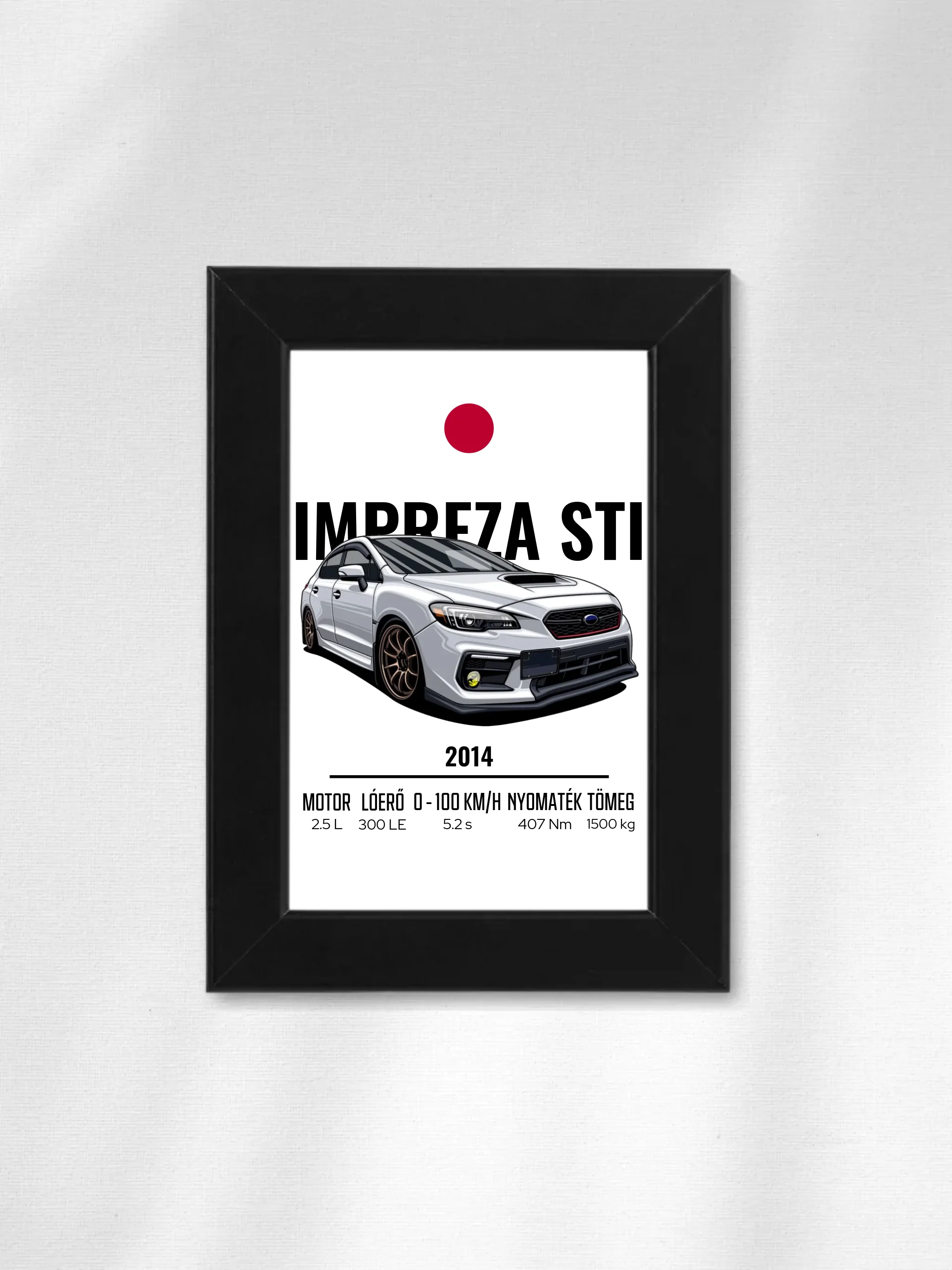 Autó illusztráció - Impreza WRX 7. - Falikép