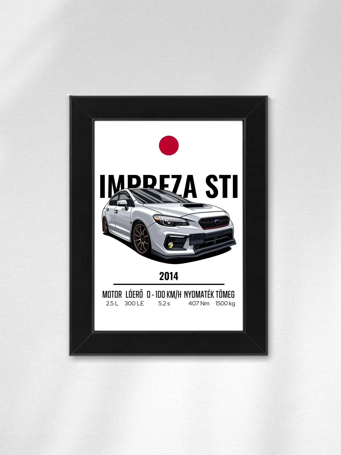 Autó illusztráció - Impreza WRX 7. - Falikép