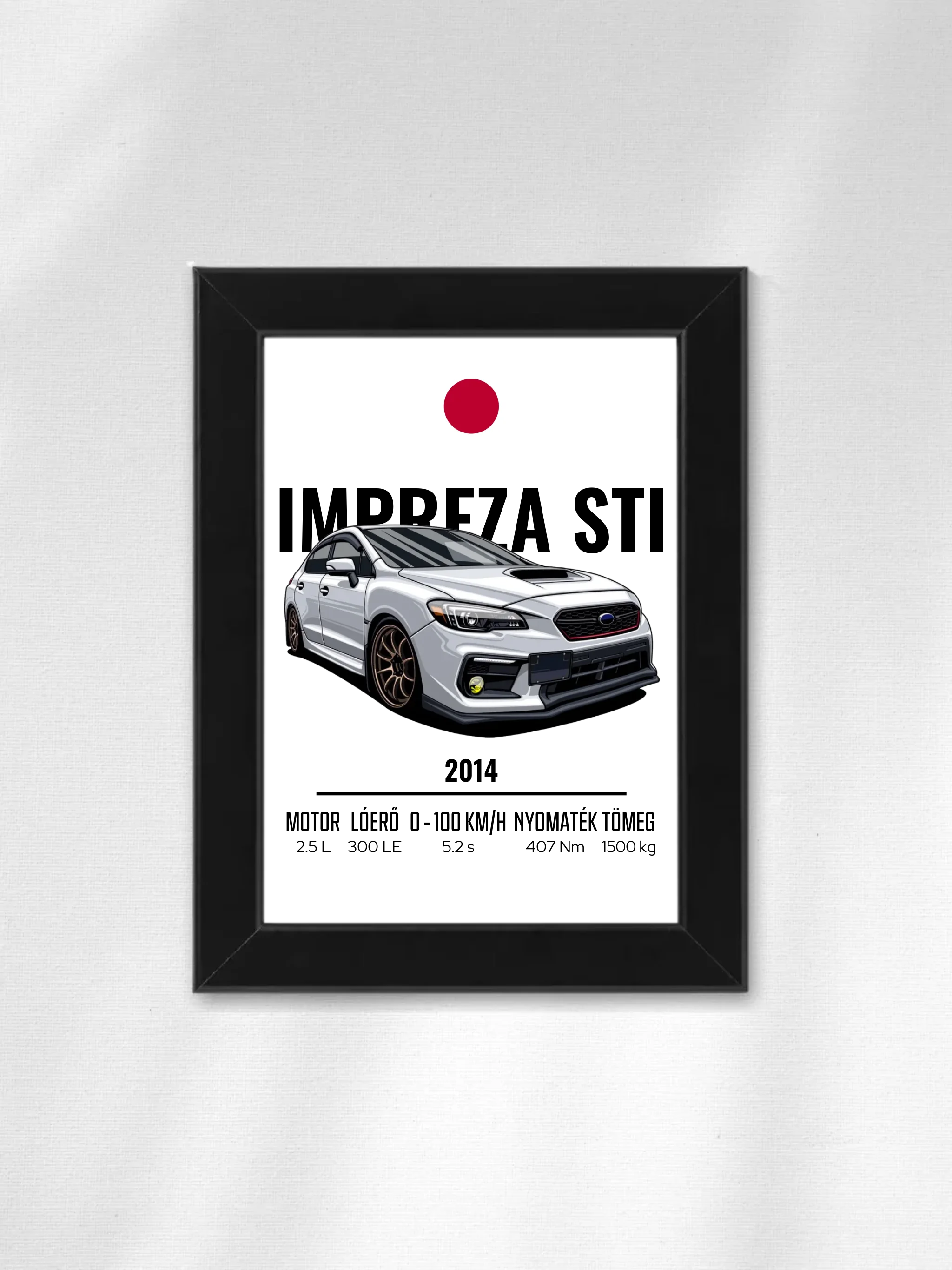 Autó illusztráció - Impreza WRX 7. - Falikép