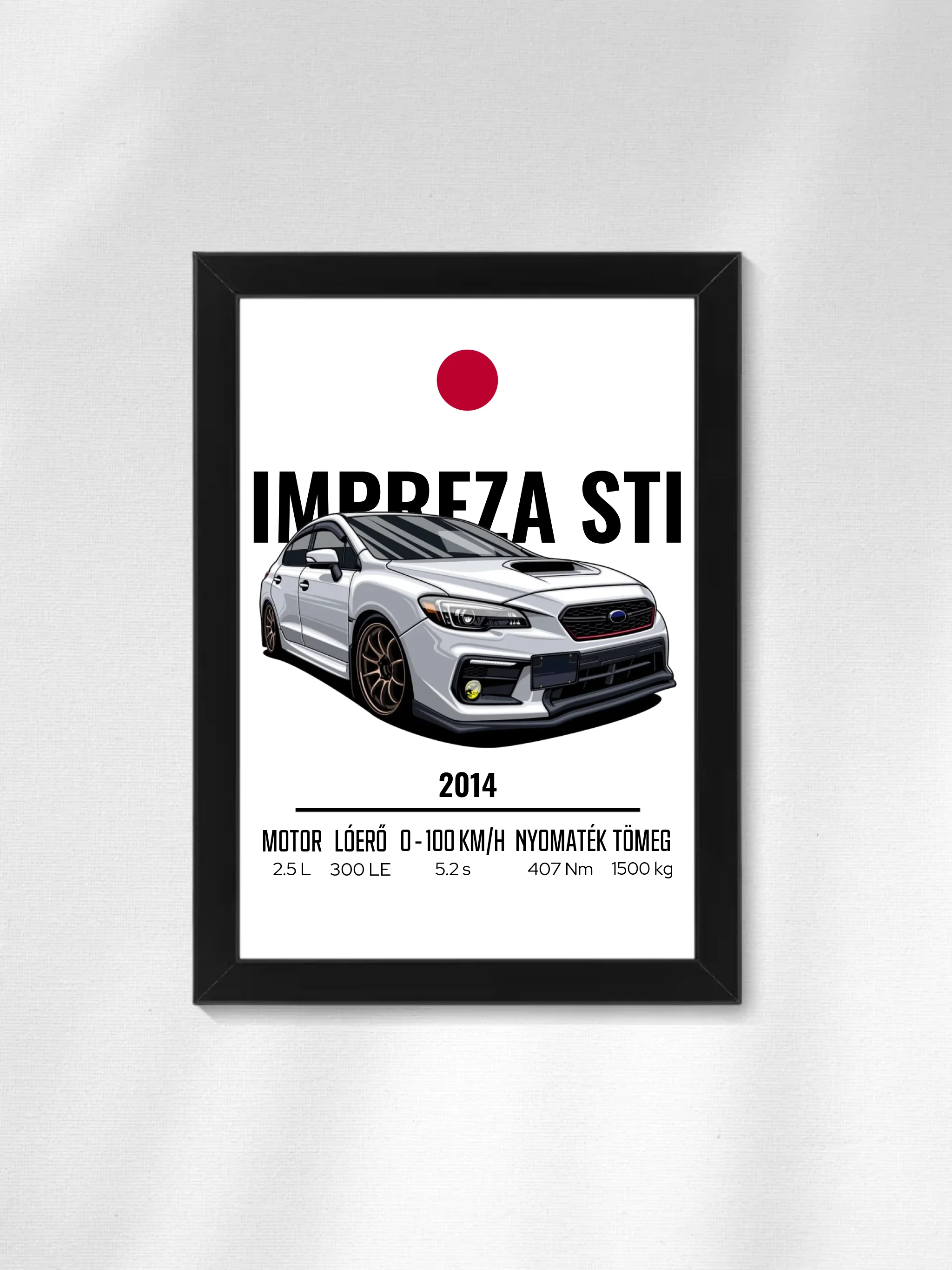 Autó illusztráció - Impreza WRX 7. - Falikép