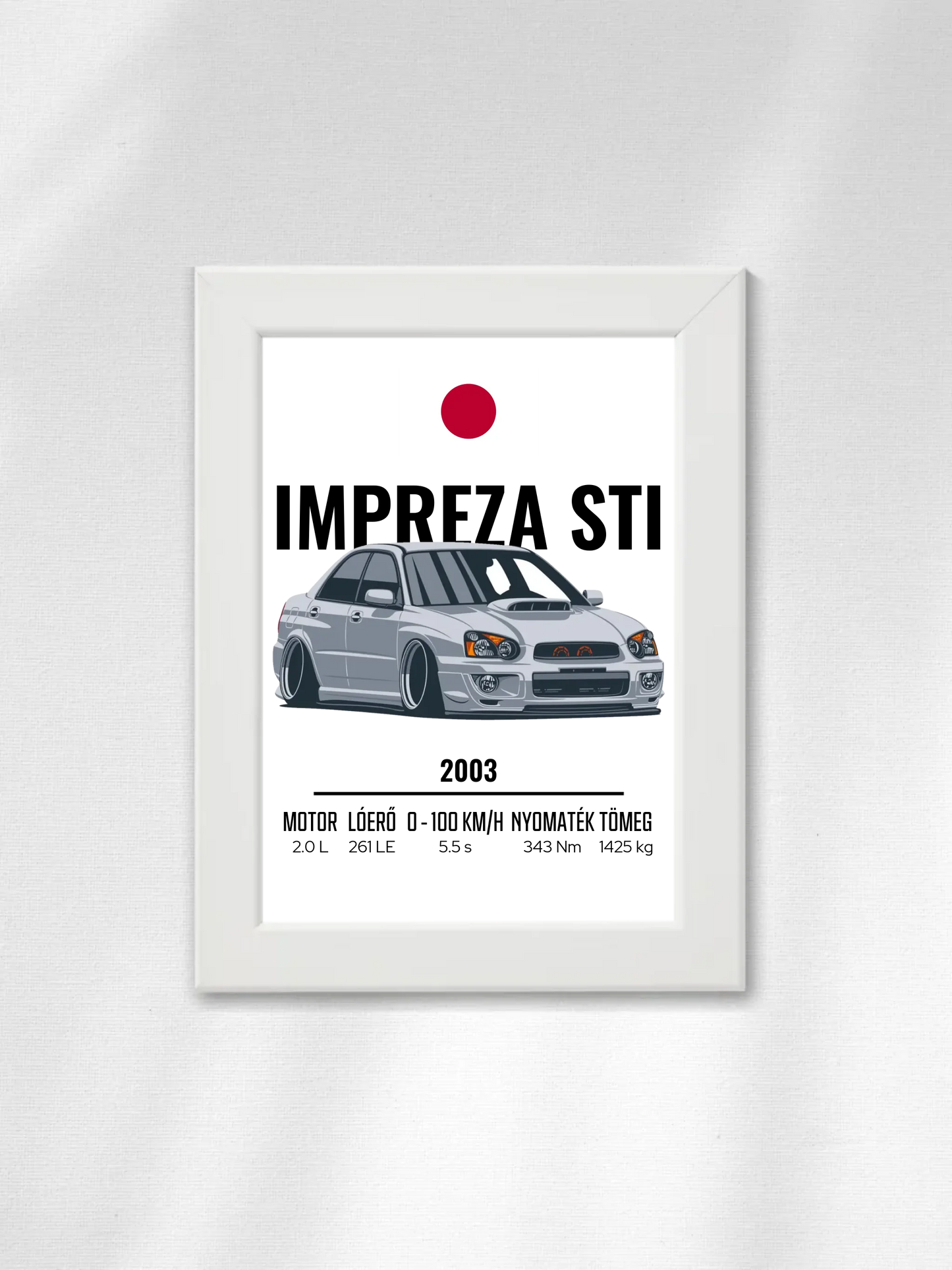 Autó illusztráció - Impreza STI 9. - Falikép