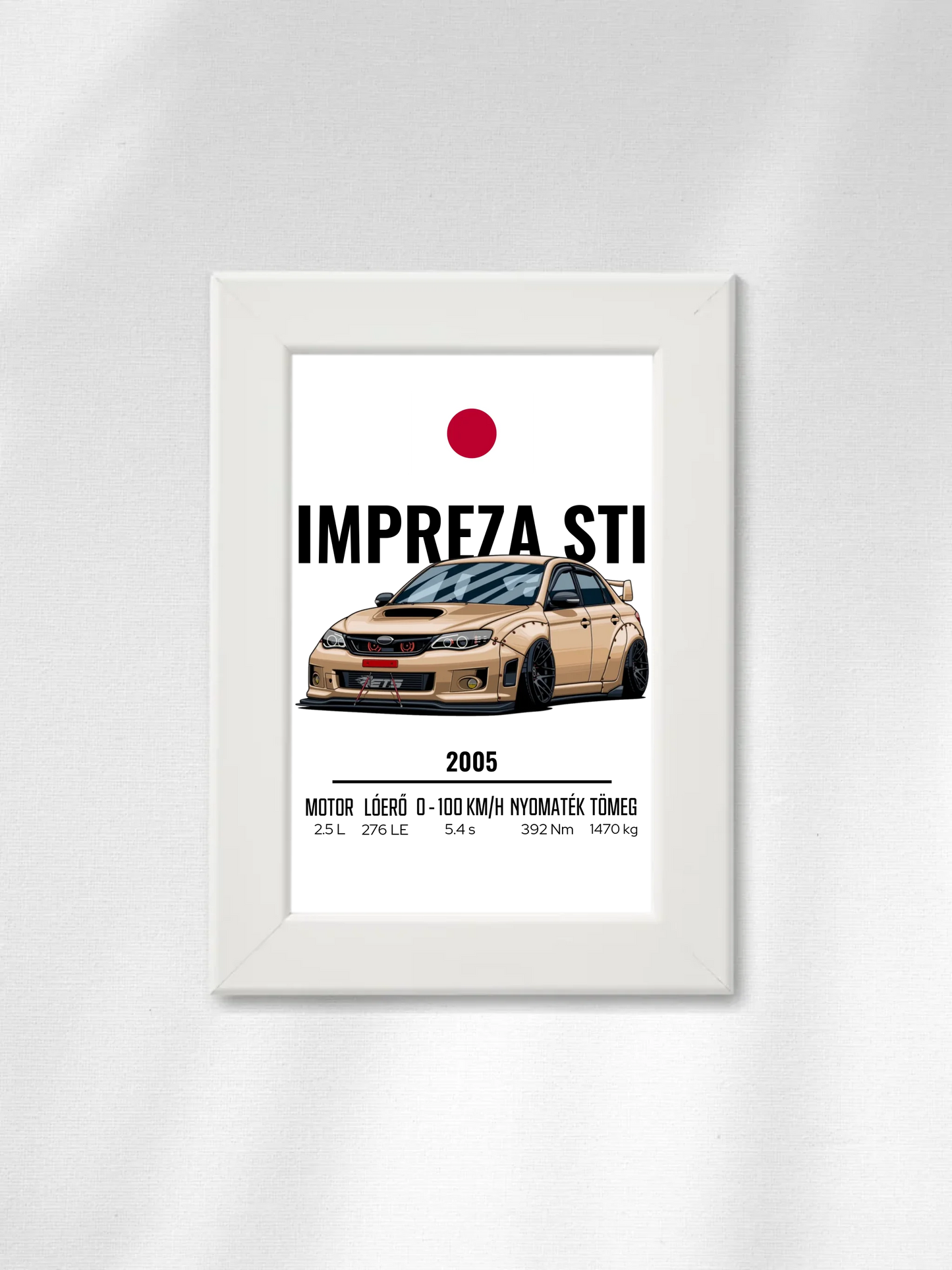 Autó illusztráció - Impreza STI 10. - Falikép