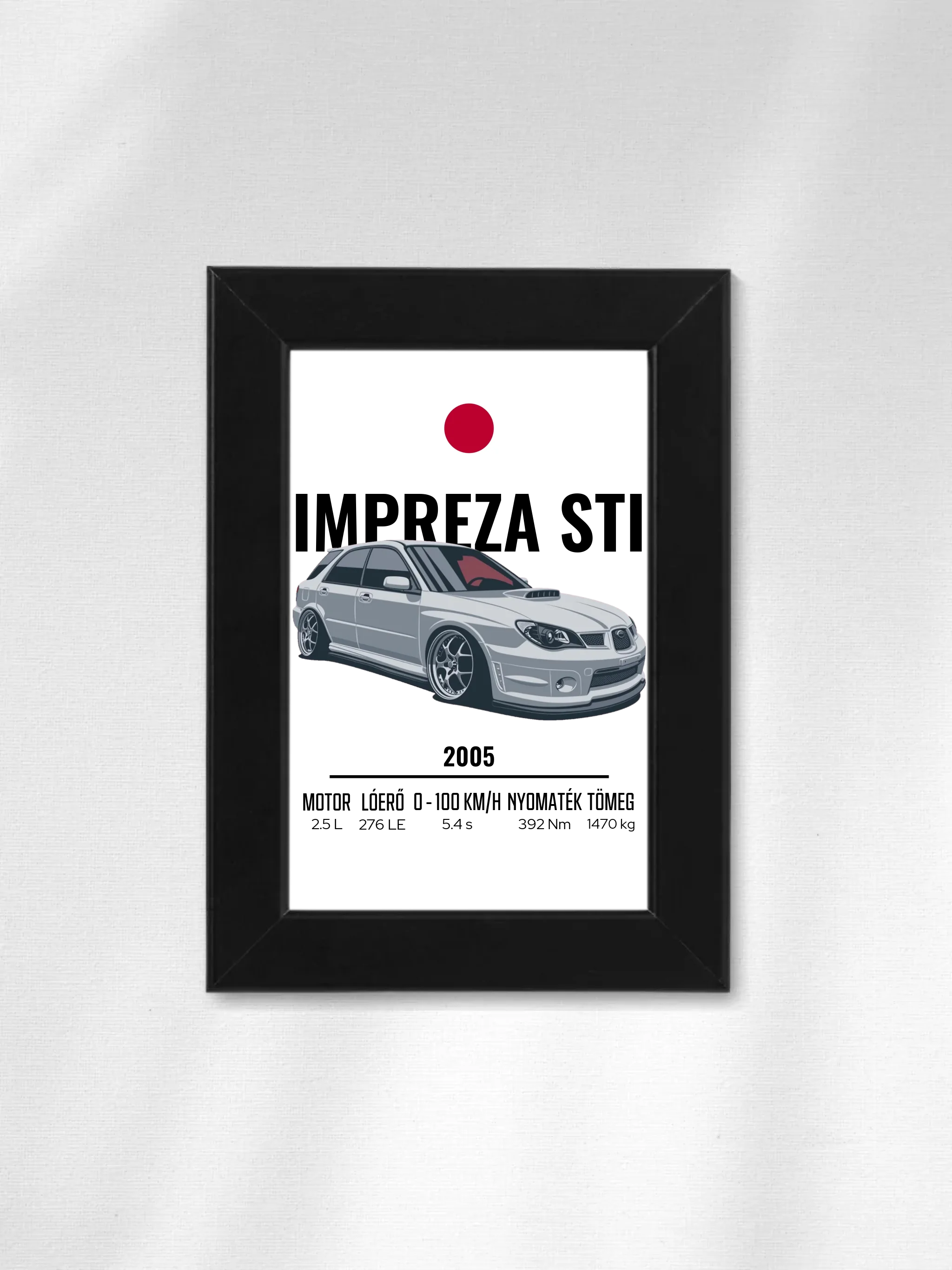 Autó illusztráció - Impreza STI 11. - Falikép