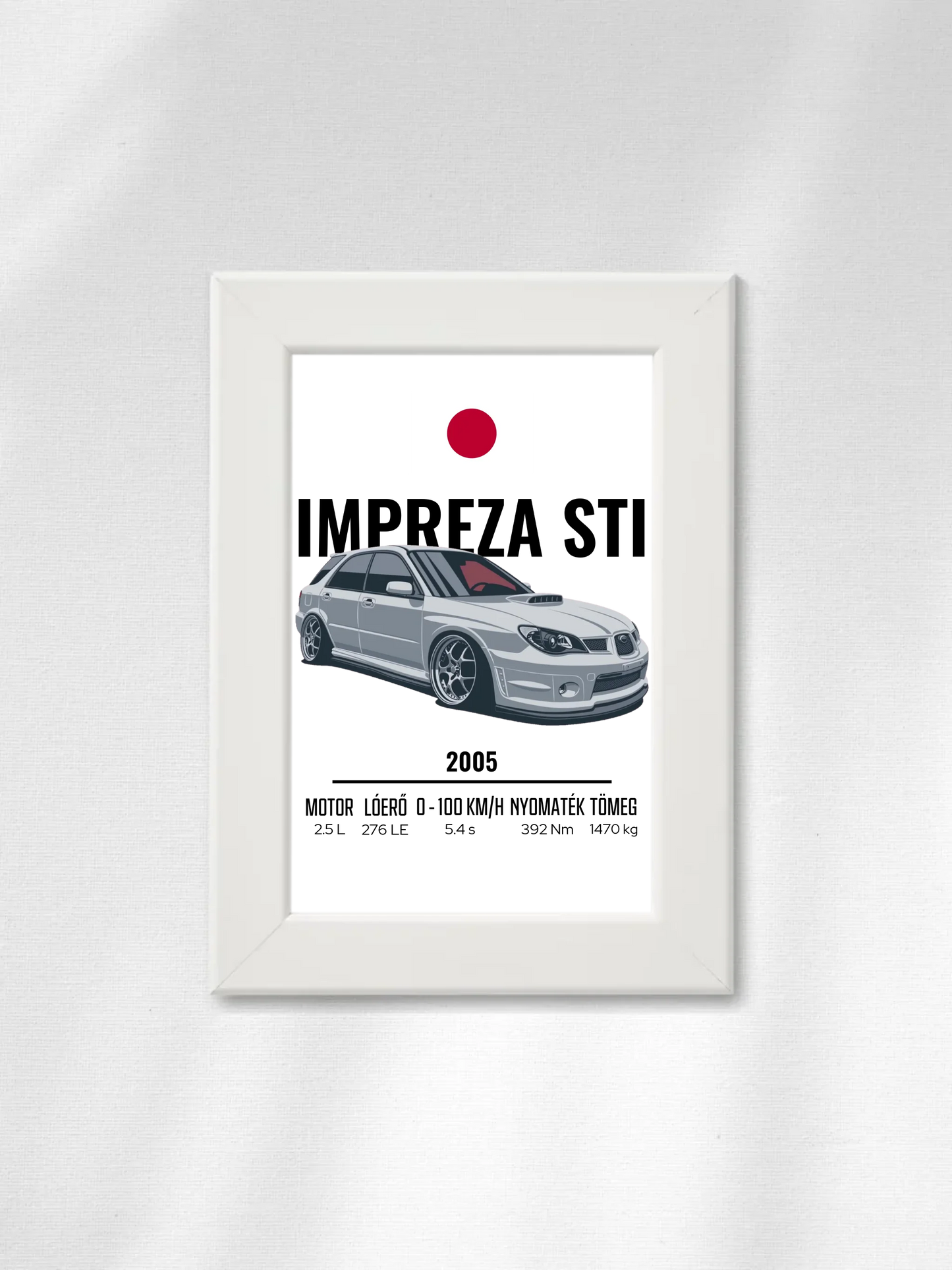 Autó illusztráció - Impreza STI 11. - Falikép