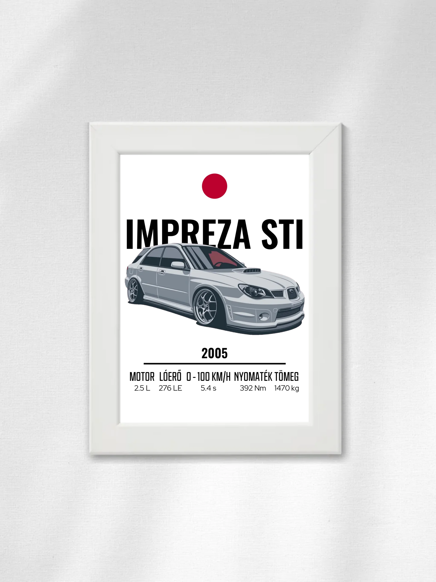 Autó illusztráció - Impreza STI 11. - Falikép