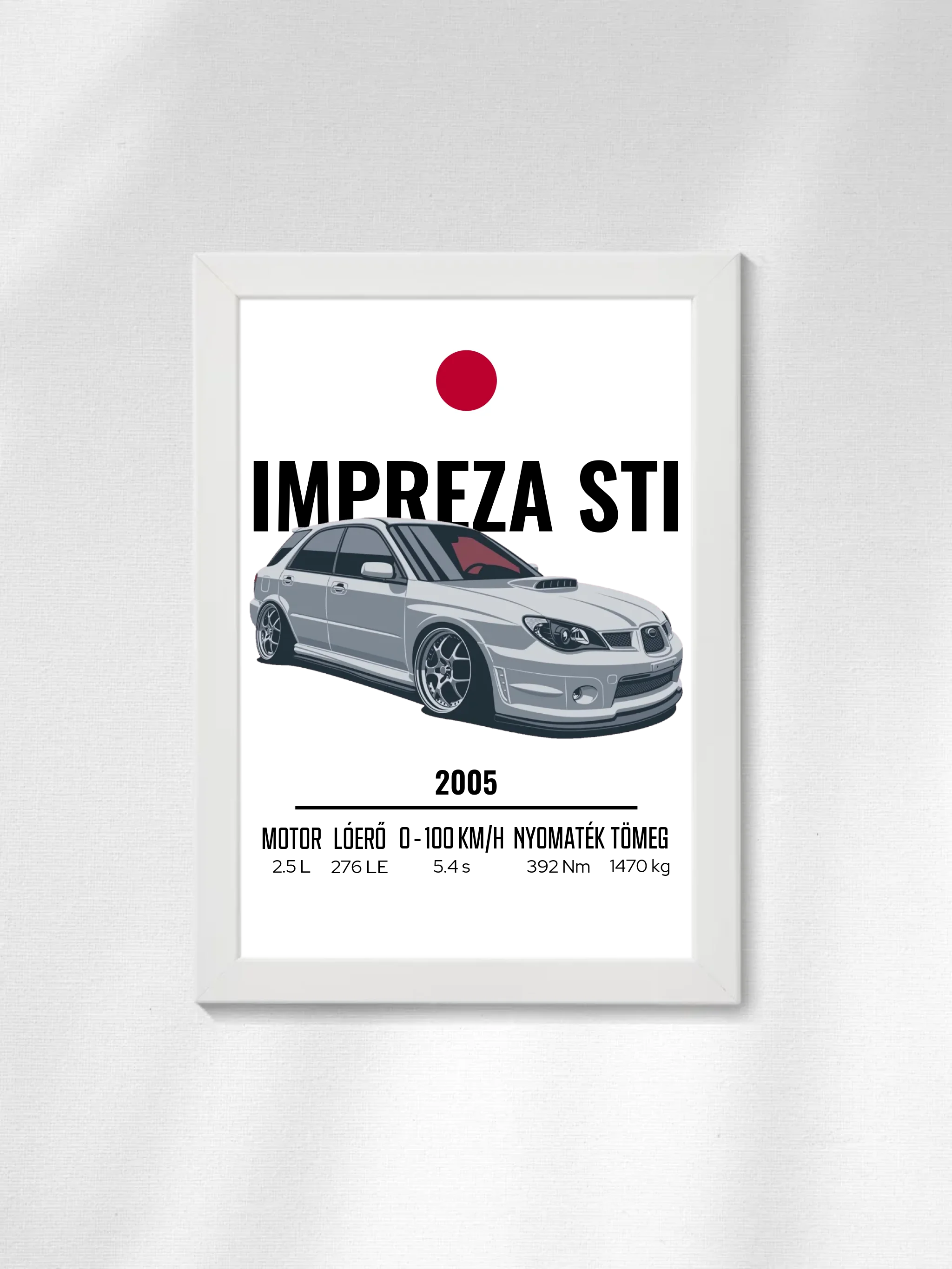 Autó illusztráció - Impreza STI 11. - Falikép