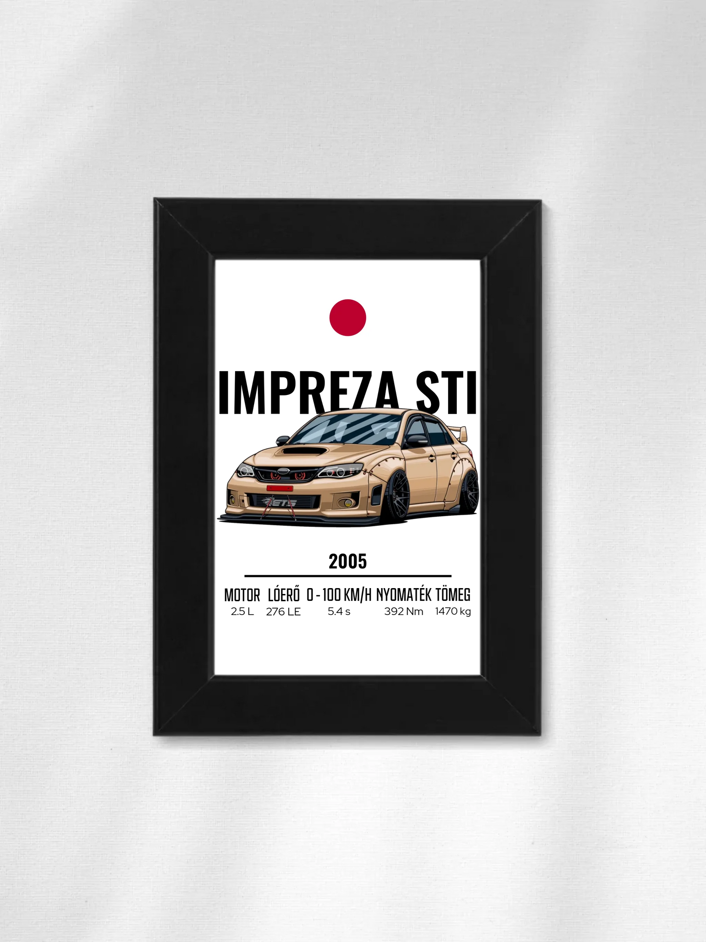 Autó illusztráció - Impreza STI 10. - Falikép