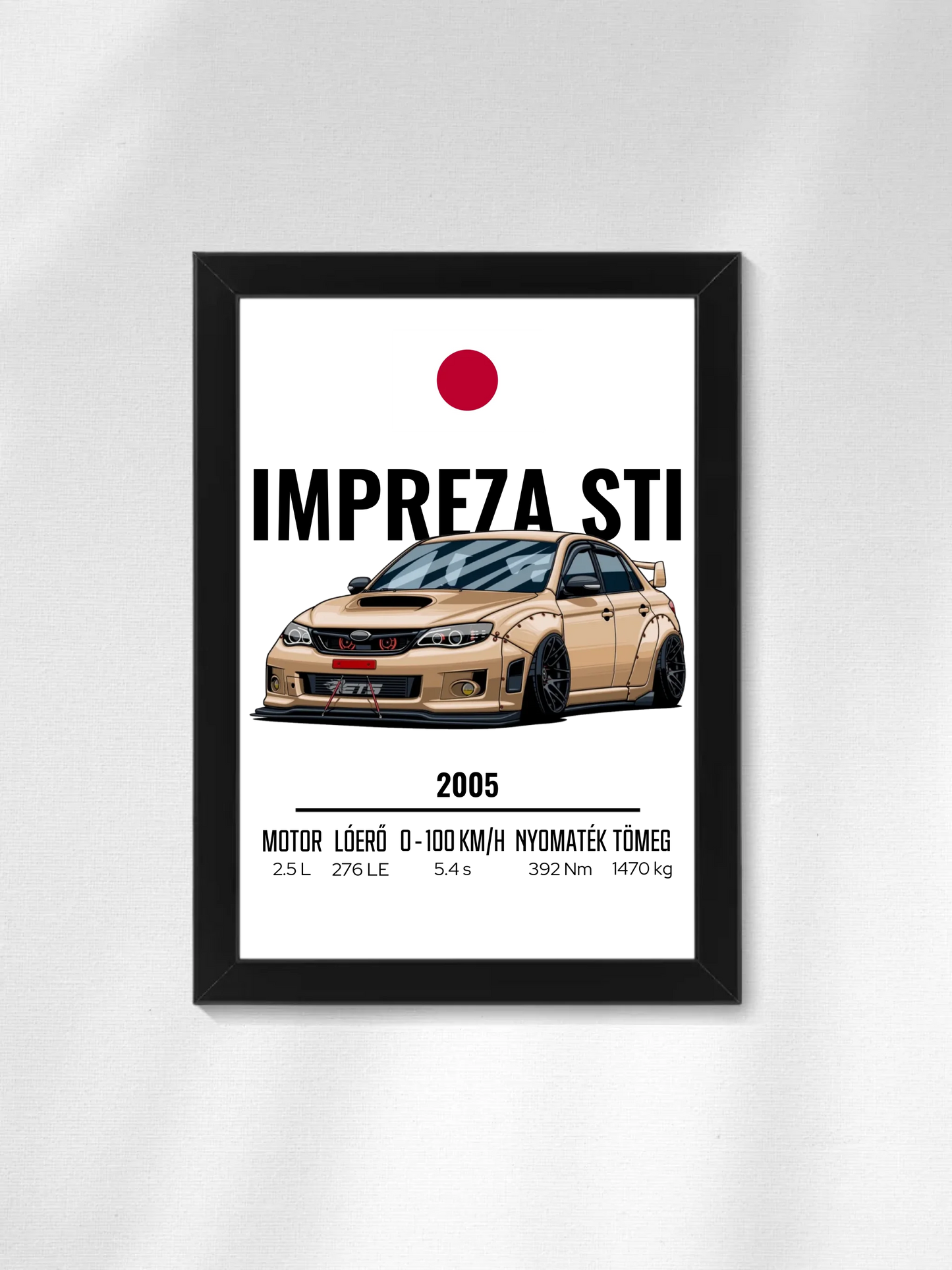 Autó illusztráció - Impreza STI 10. - Falikép