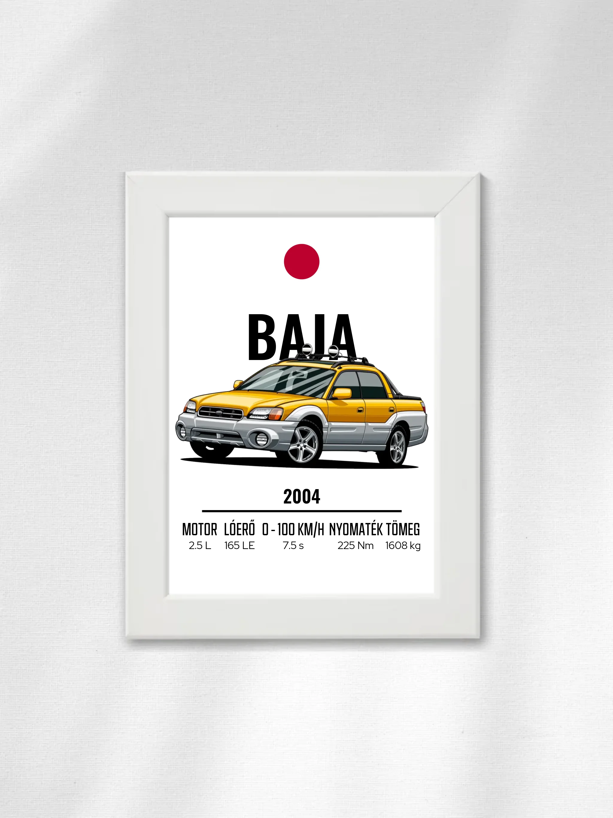 Autó illusztráció - Baja 17. - Falikép