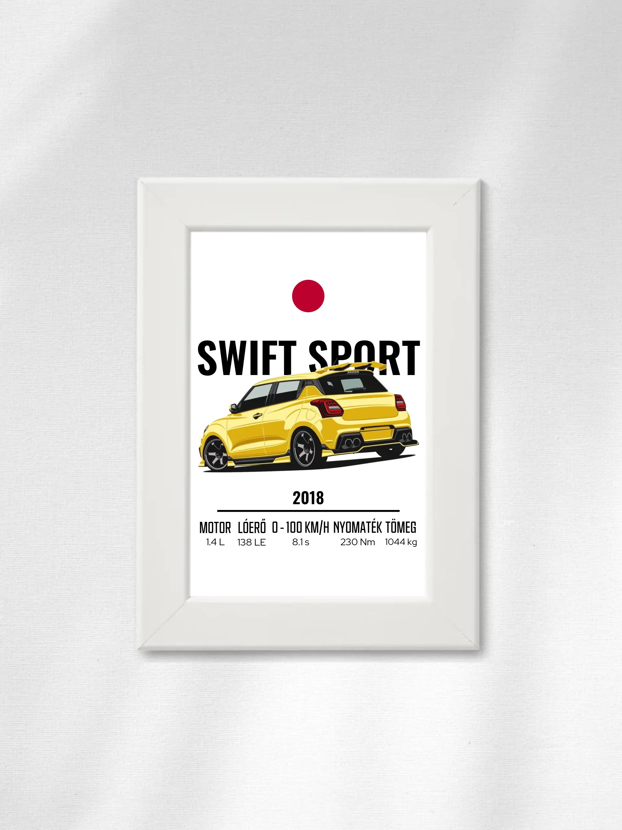 Autó illusztráció - Swift Sport 33. - Falikép