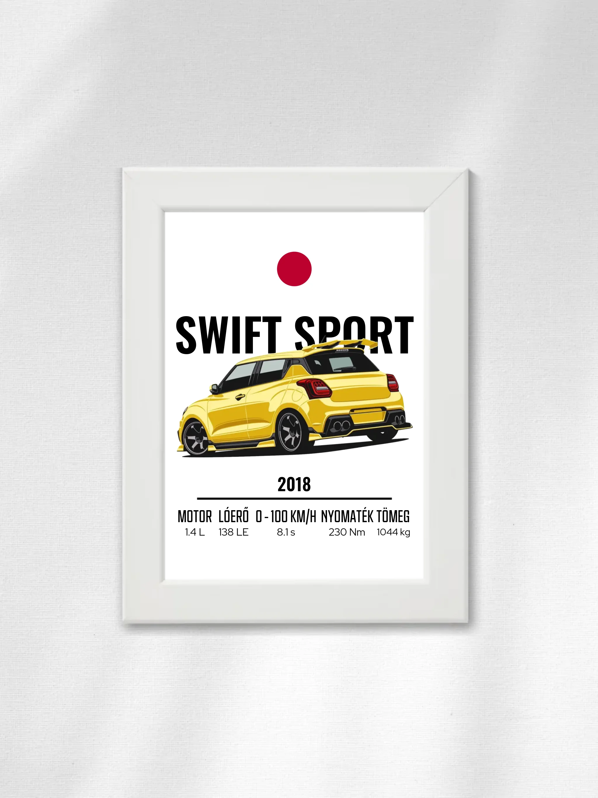 Autó illusztráció - Swift Sport 33. - Falikép