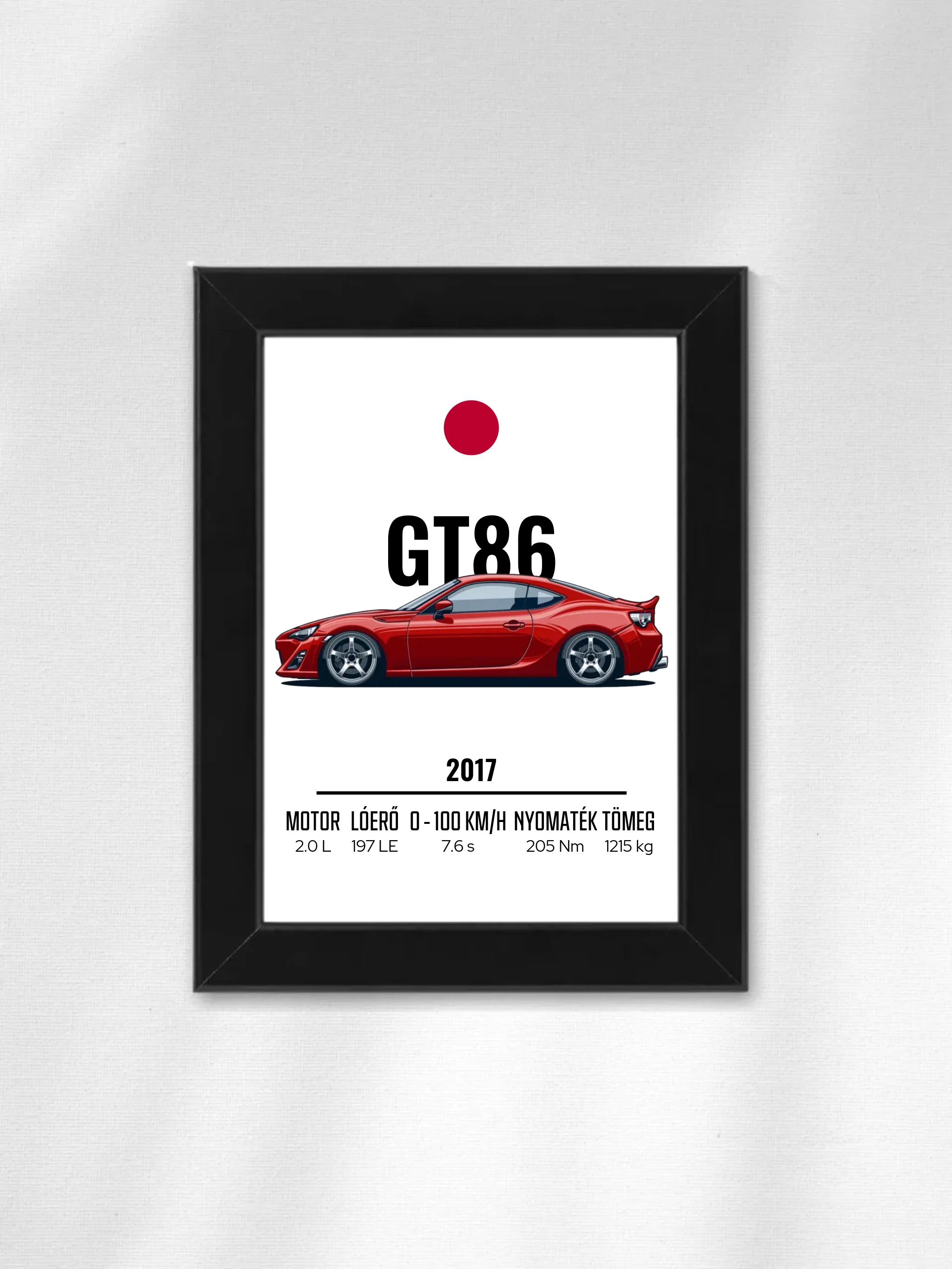 Autó illusztráció - GT86 51. - Falikép