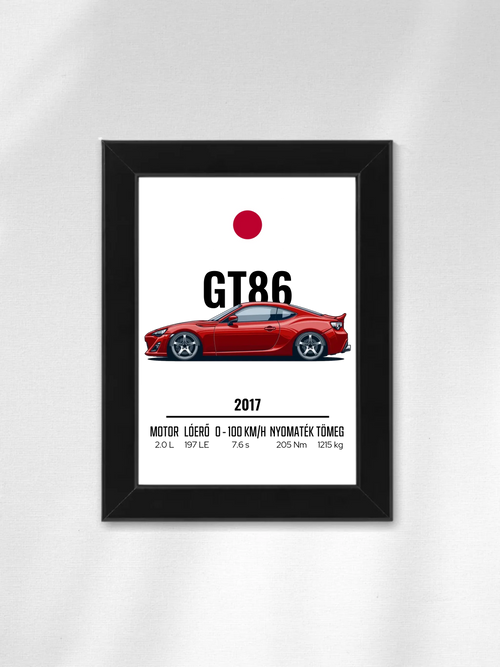 Autó illusztráció - GT86 51. - Falikép