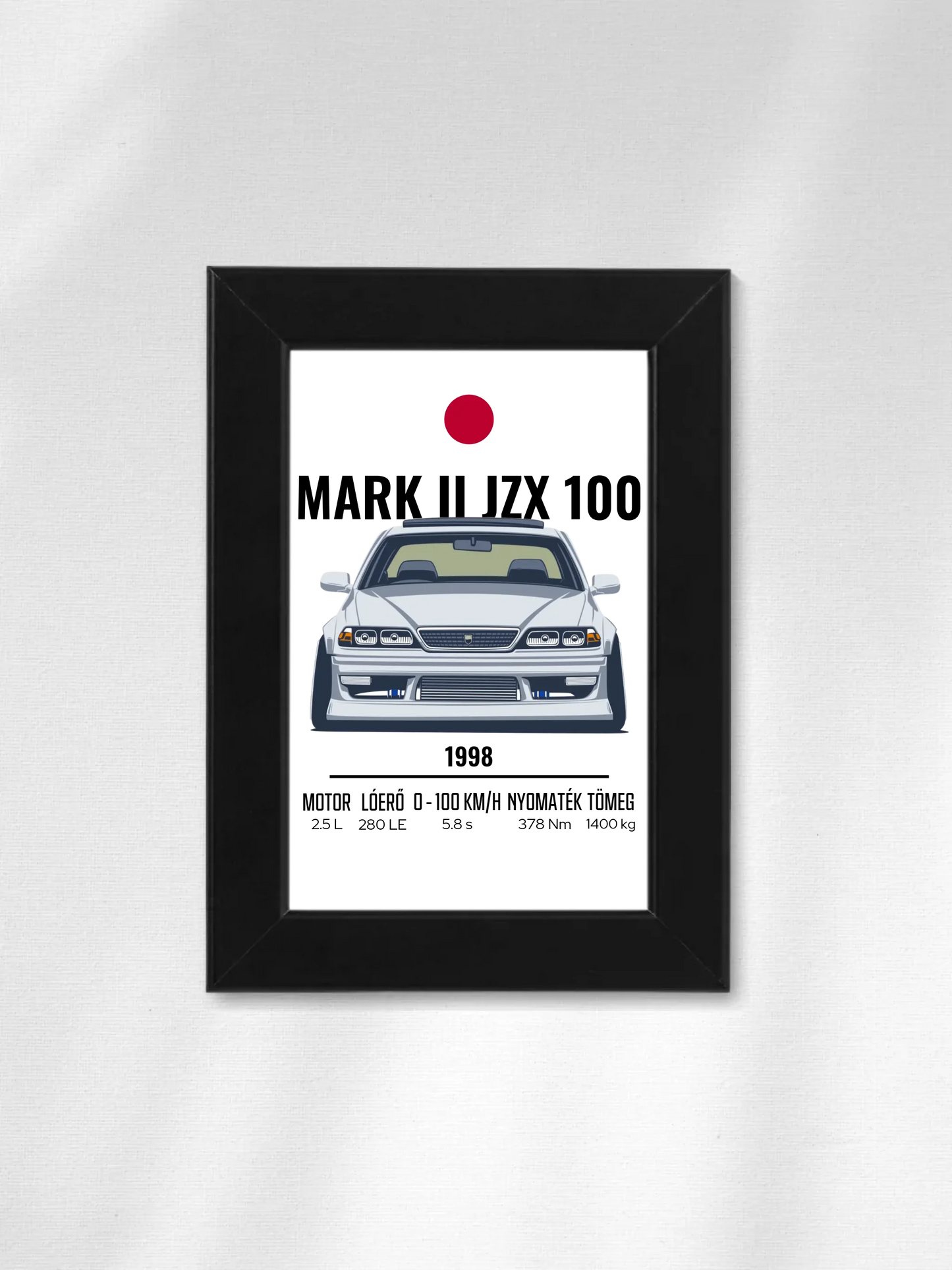 Autó illusztráció - Mark II JZX 100 53. - Falikép