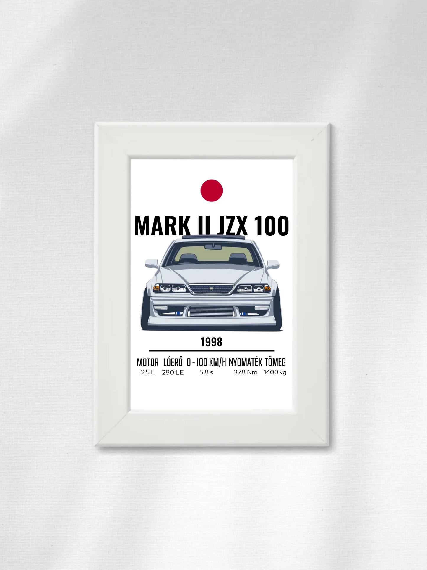 Autó illusztráció - Mark II JZX 100 53. - Falikép