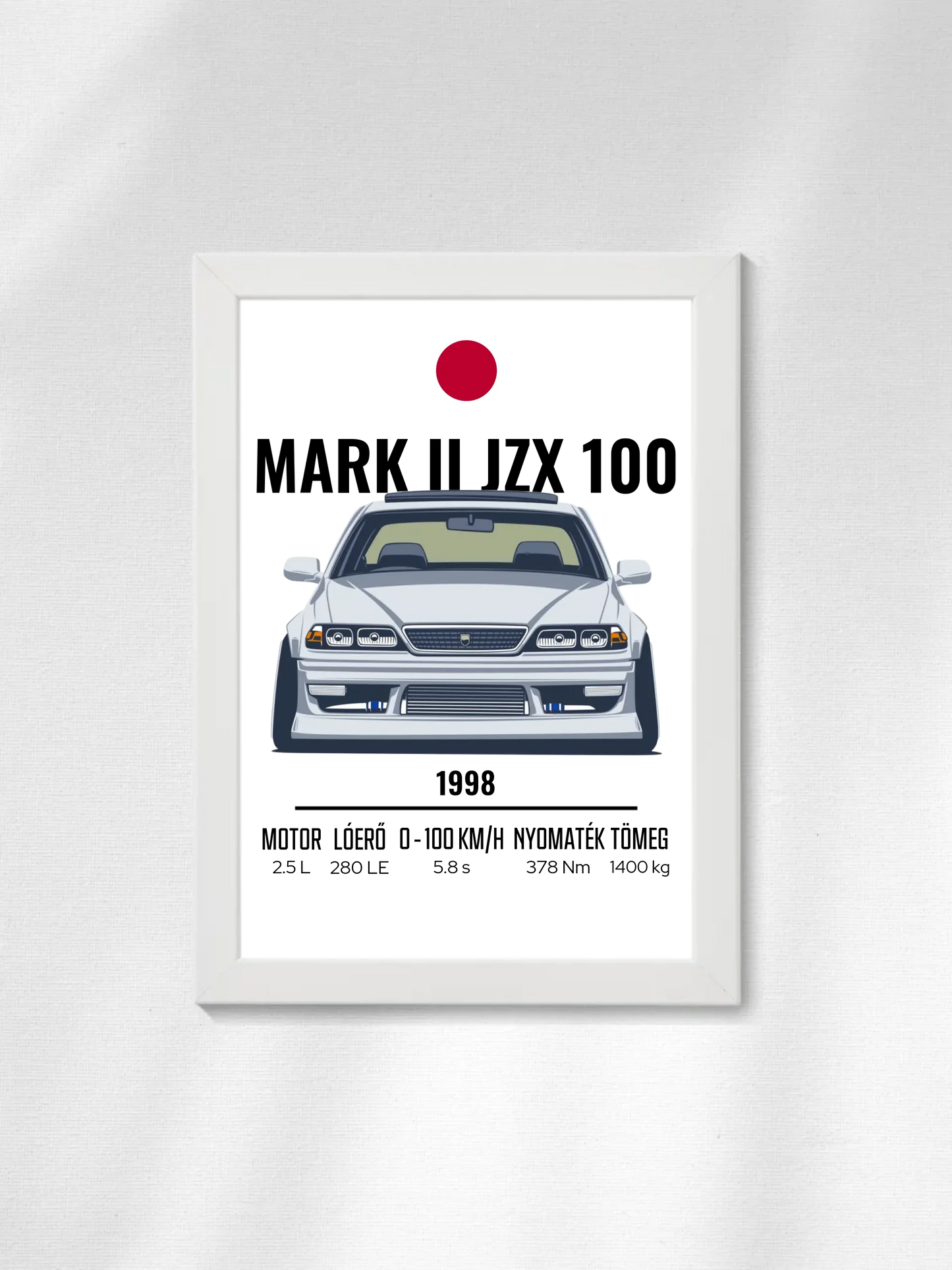 Autó illusztráció - Mark II JZX 100 53. - Falikép