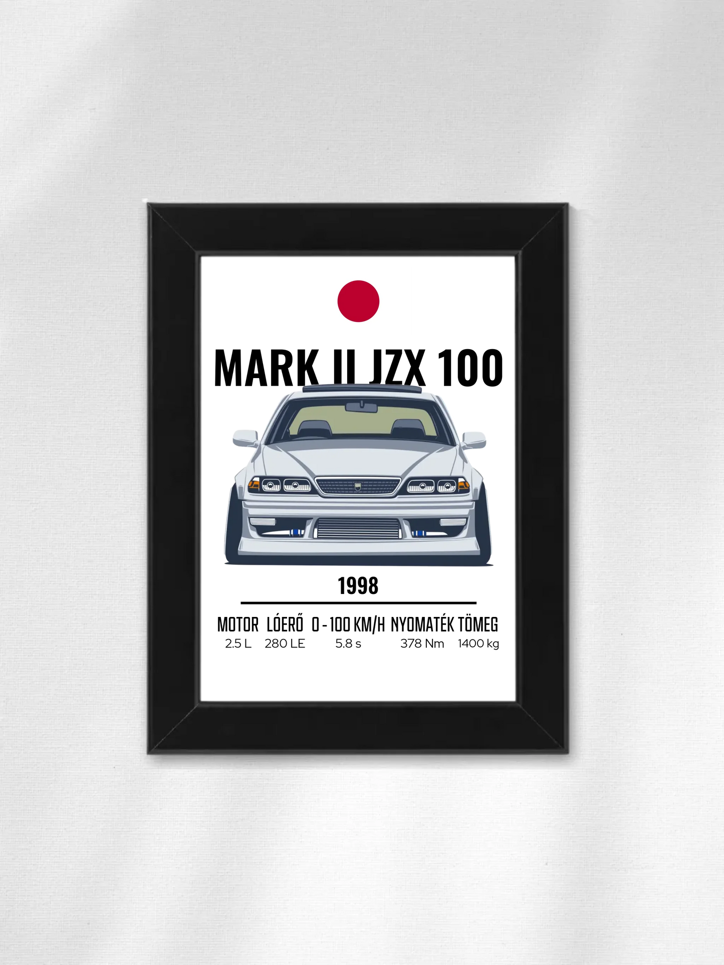 Autó illusztráció - Mark II JZX 100 53. - Falikép