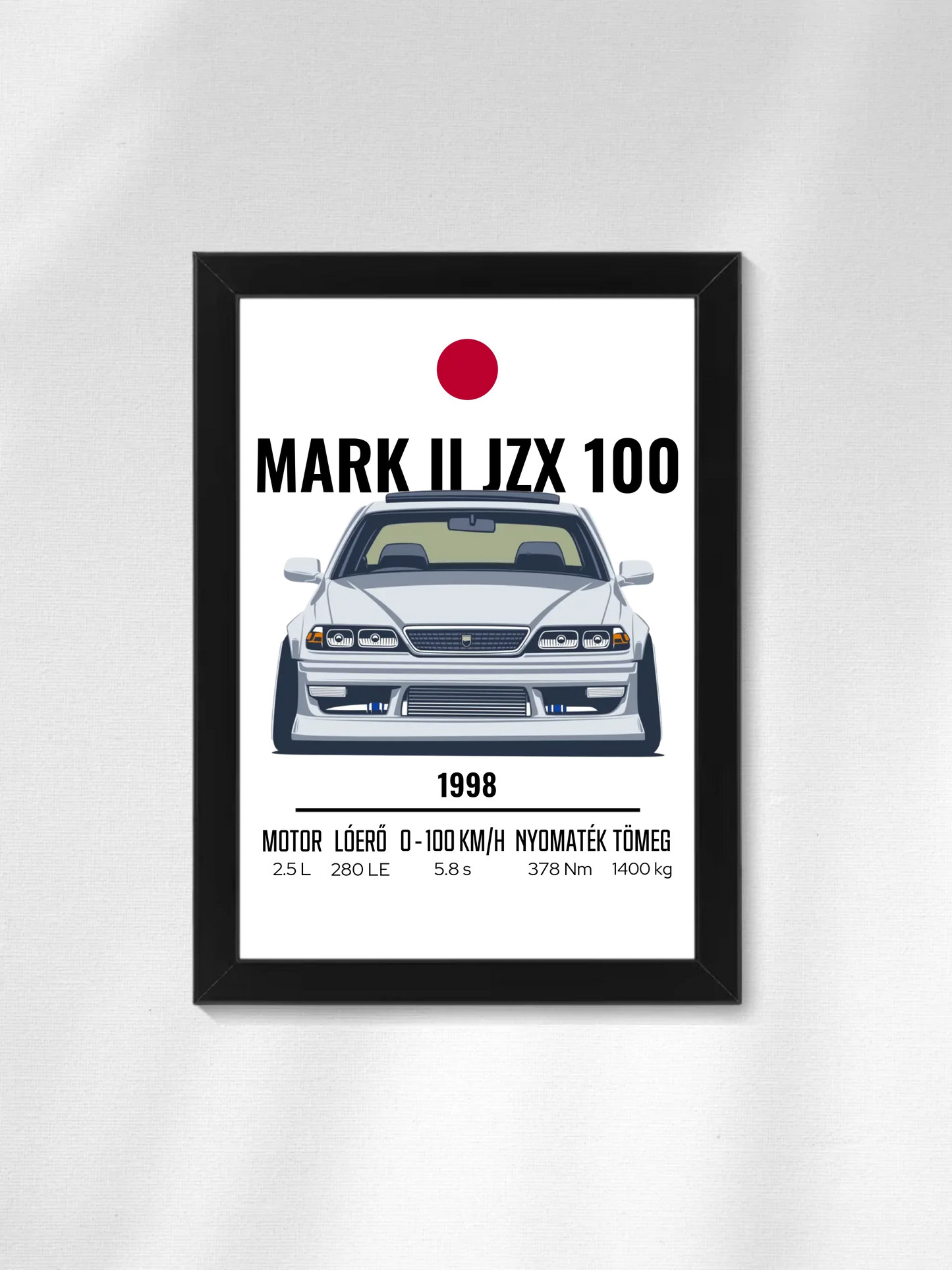 Autó illusztráció - Mark II JZX 100 53. - Falikép