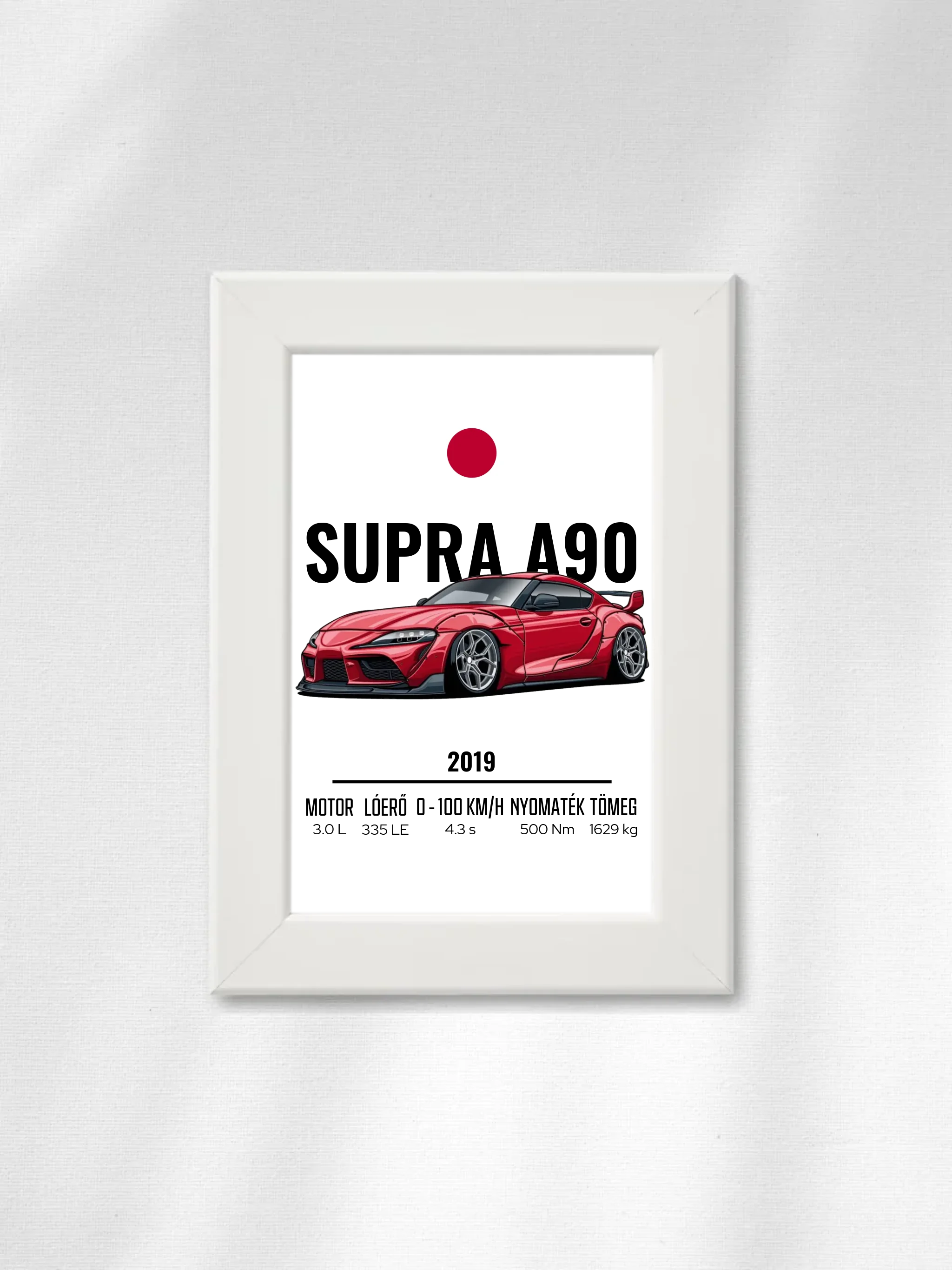 Autó illusztráció - Supra A90 59. - Falikép